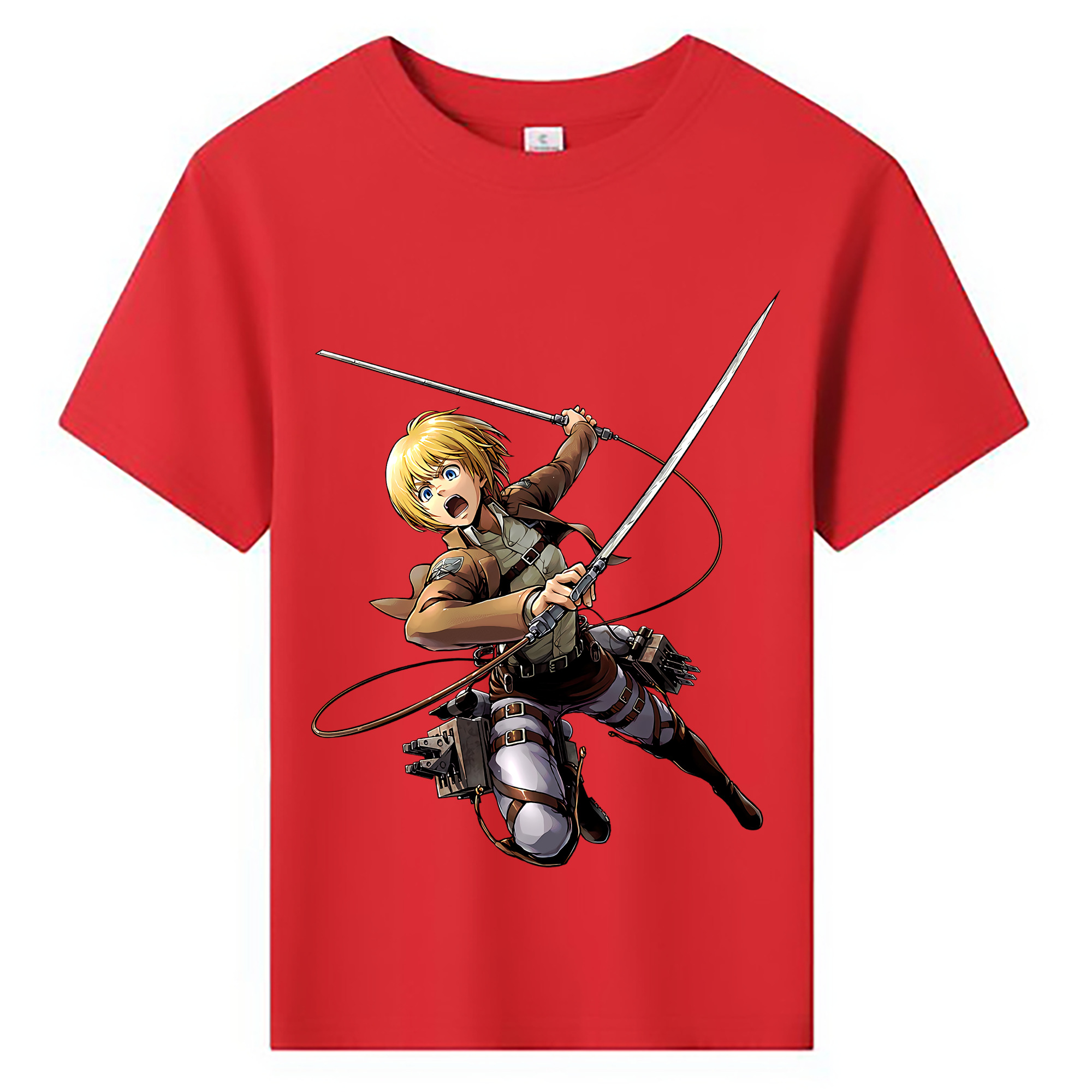 （画像用） 進撃の巨人 アルミン·アルレルト Attack on Titan Armin Arlert 綿100％キッズTシャツ（フロントプリント）