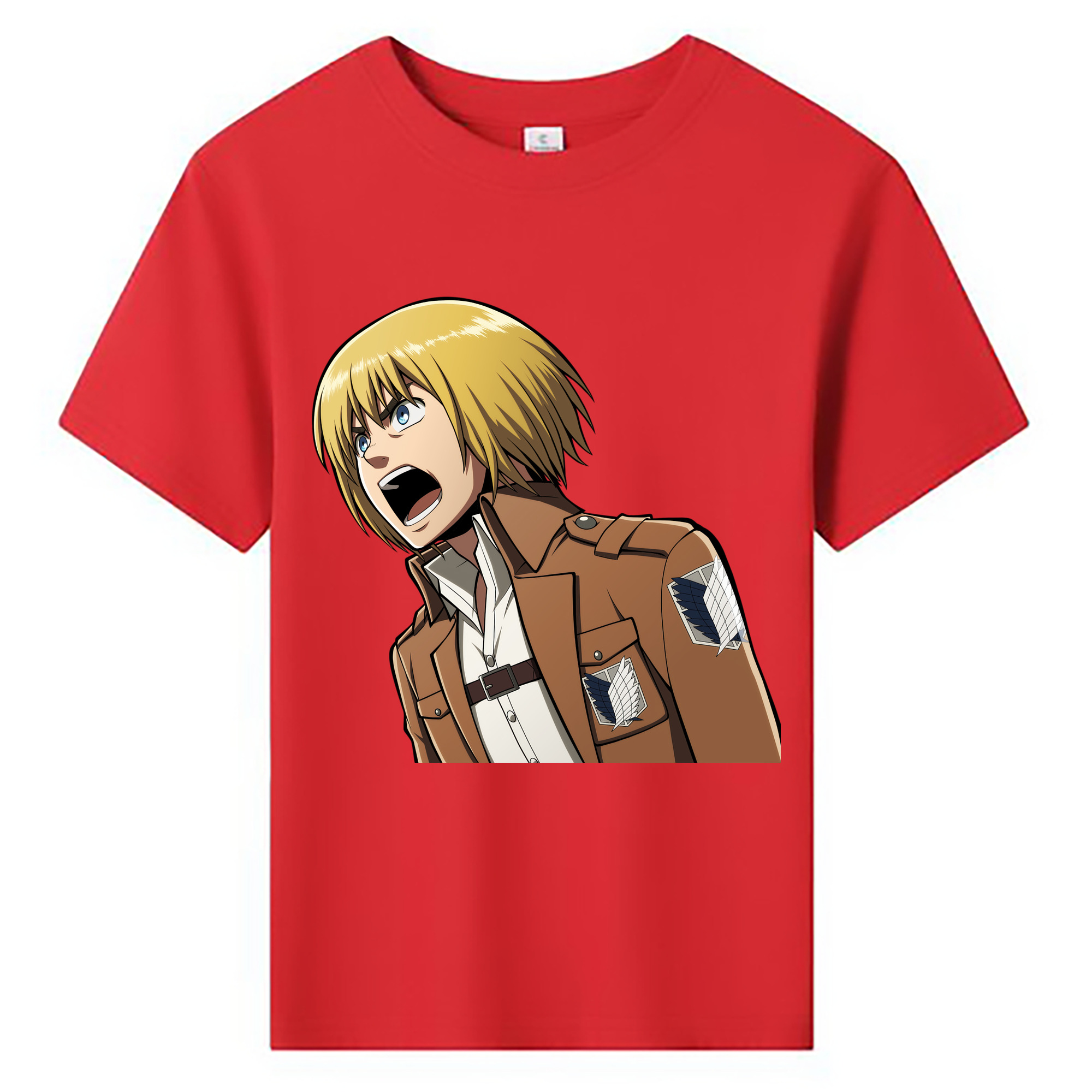 （画像用） 進撃の巨人 アルミン·アルレルト Attack on Titan Armin Arlert 綿100％キッズTシャツ（フロントプリント）