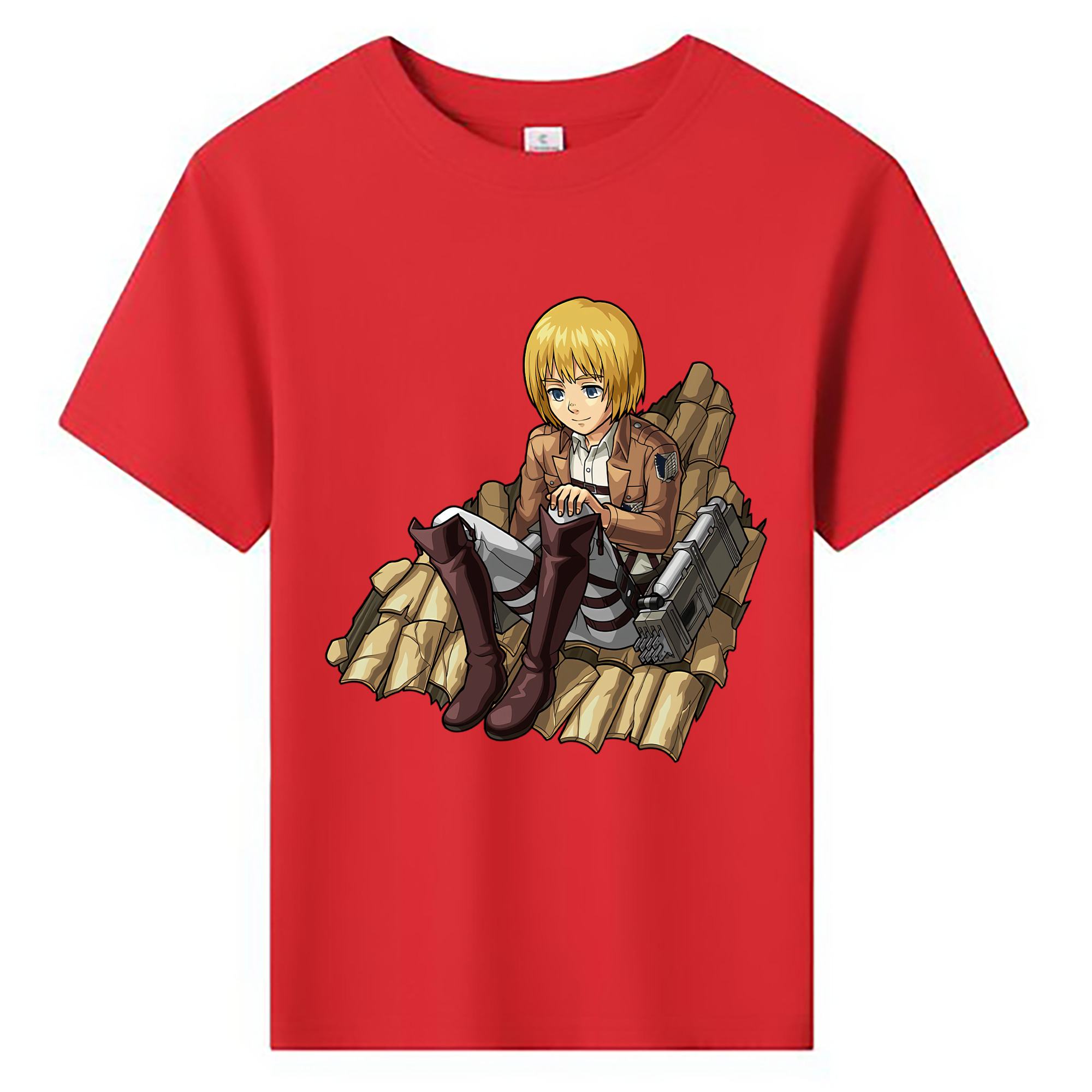 （画像用） 進撃の巨人 アルミン·アルレルト Attack on Titan Armin Arlert 綿100％キッズTシャツ（フロントプリント）