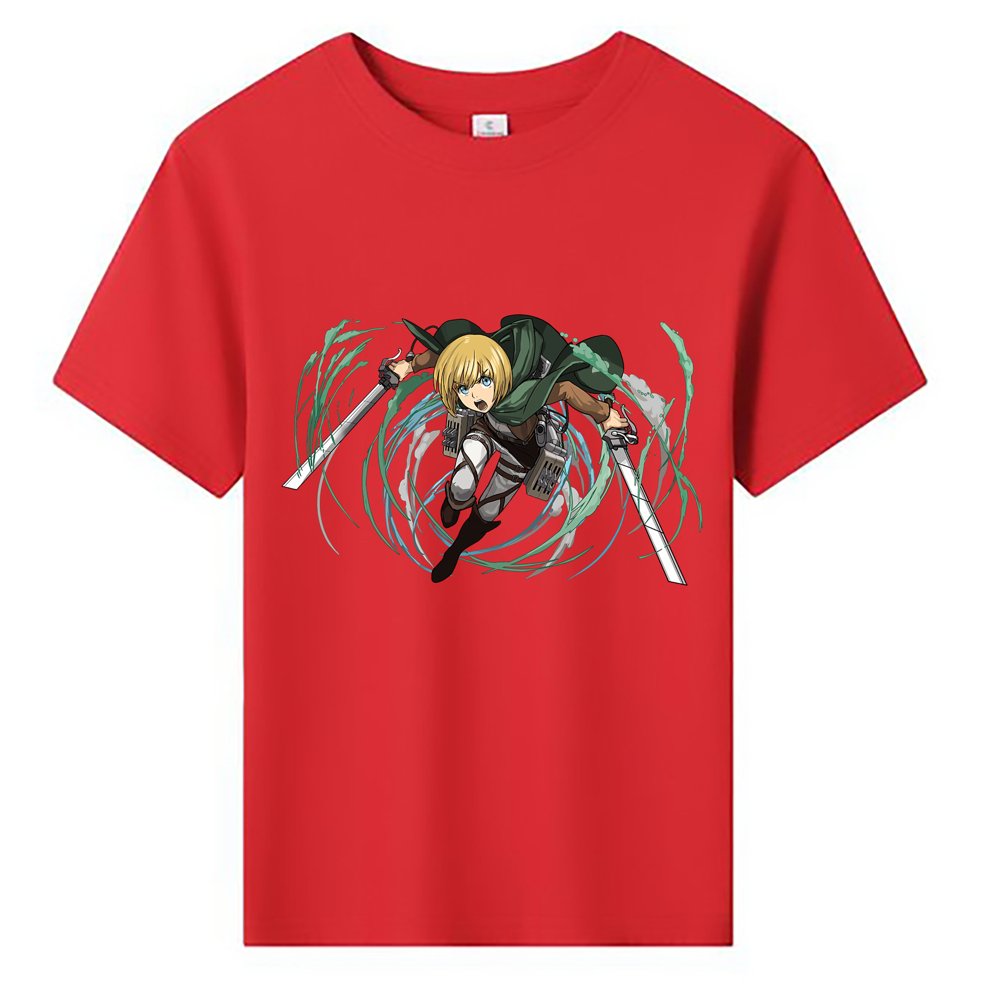 （画像用） 進撃の巨人 アルミン·アルレルト Attack on Titan Armin Arlert 綿100％キッズTシャツ（フロントプリント）