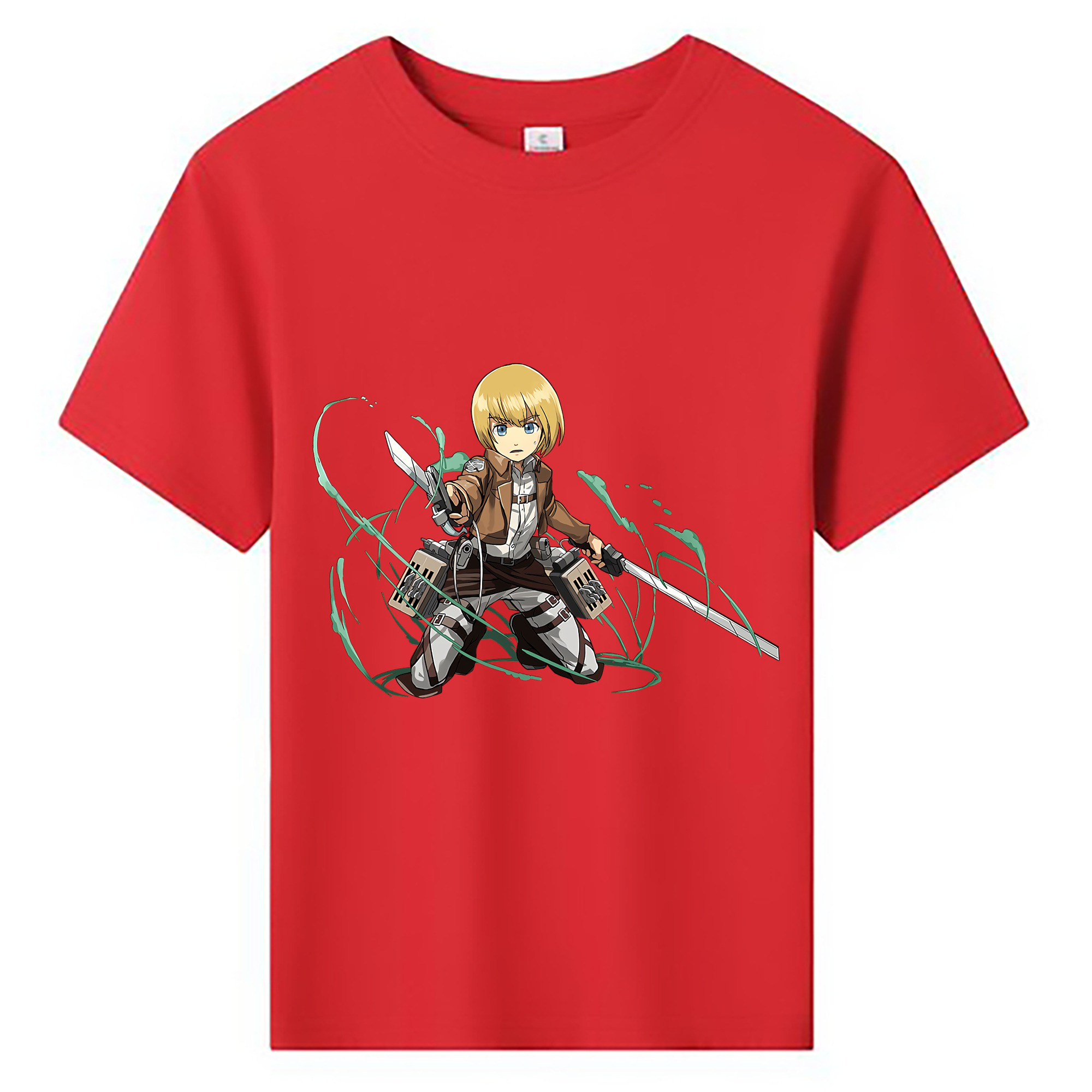 （画像用） 進撃の巨人 アルミン·アルレルト Attack on Titan Armin Arlert 綿100％キッズTシャツ（フロントプリント）