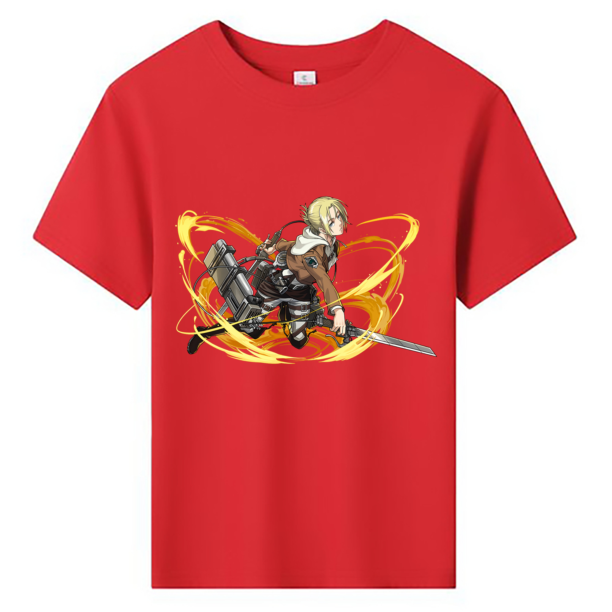 （画像用） 進撃の巨人 アニ・レオンハート Attack on Titan Annie Leonhart 綿100％キッズTシャツ（フロントプリント）