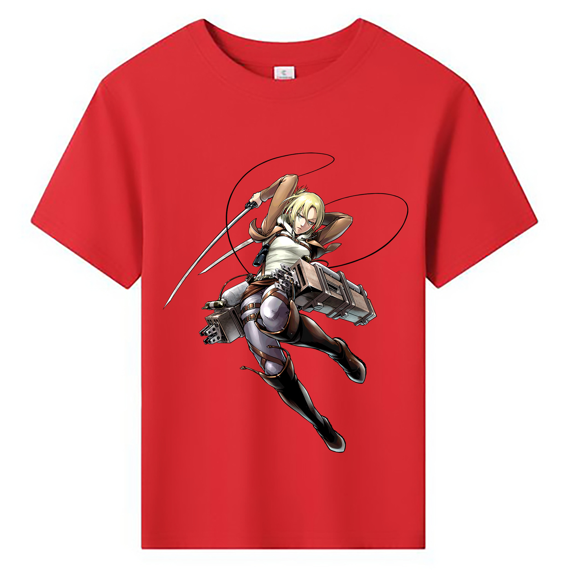 （画像用） 進撃の巨人 アニ・レオンハート Attack on Titan Annie Leonhart 綿100％キッズTシャツ（フロントプリント）