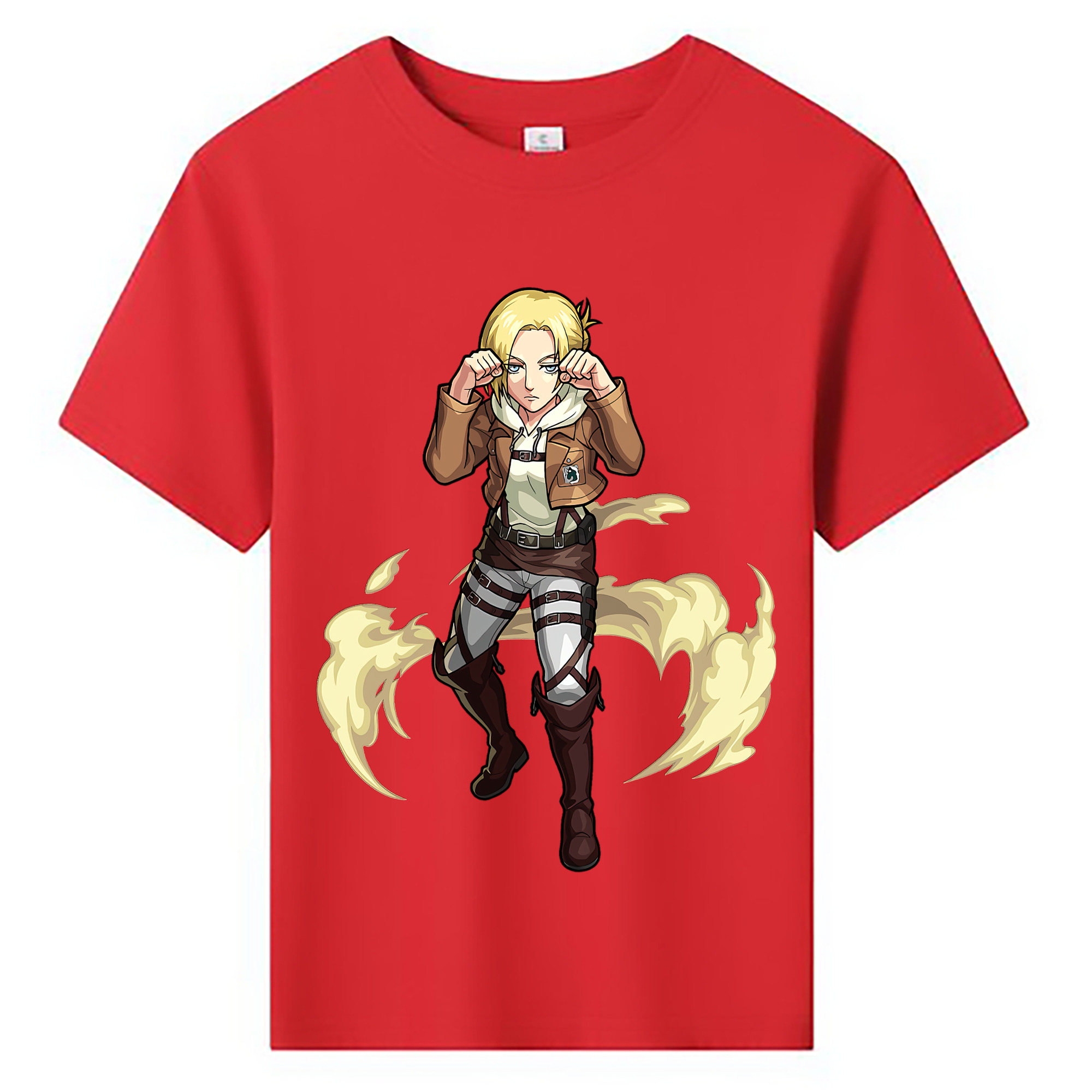 （画像用） 進撃の巨人 アニ・レオンハート Attack on Titan Annie Leonhart 綿100％キッズTシャツ（フロントプリント）