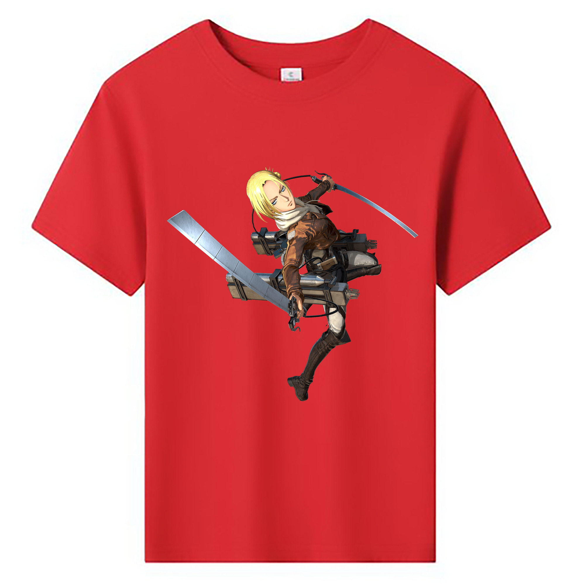 （画像用） 進撃の巨人 アニ・レオンハート Attack on Titan Annie Leonhart 綿100％キッズTシャツ（フロントプリント）