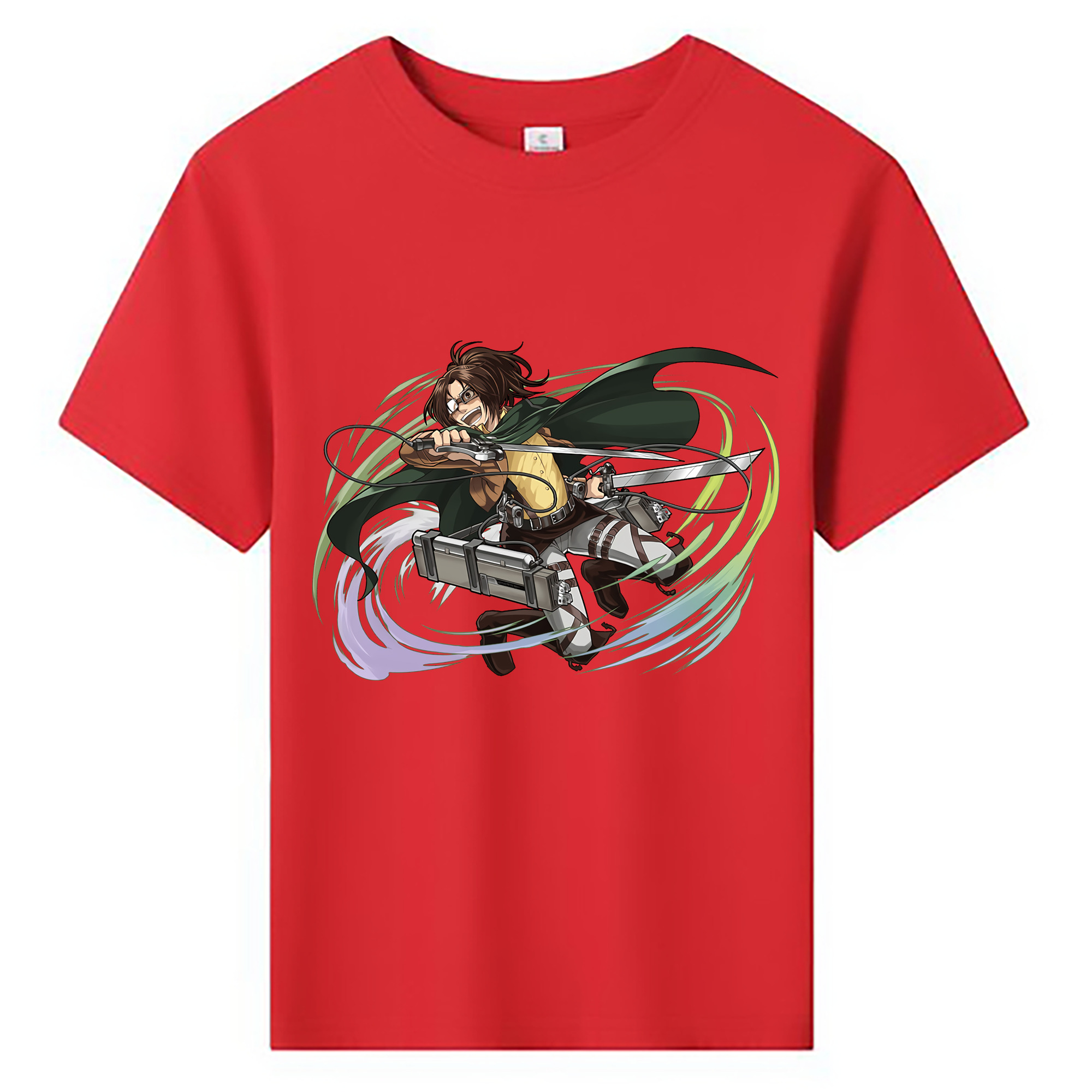 （画像用） 進撃の巨人 ハンジ·ゾエ Attack on Titan Hanji Zoe 綿100％キッズTシャツ（フロントプリント）
