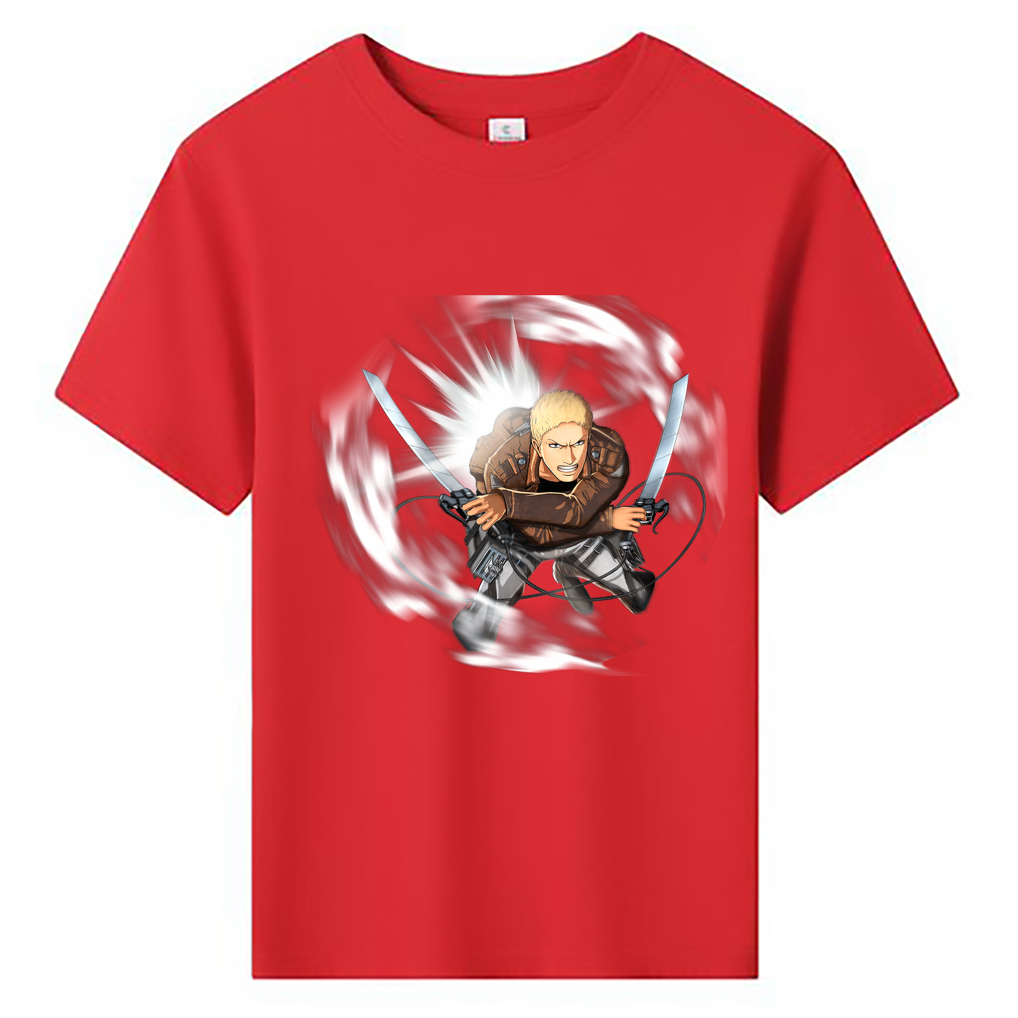 （画像用） 進撃の巨人 ライナー・ブラウン Attack on Titan Reiner Braun 綿100％キッズTシャツ（フロントプリント）