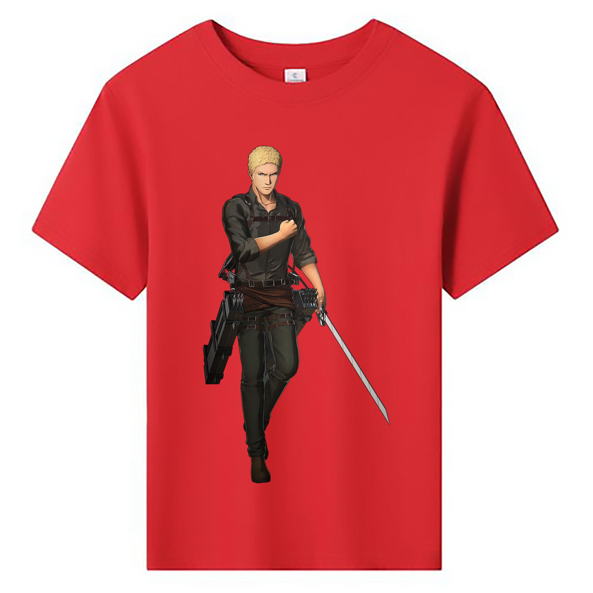 （画像用） 進撃の巨人 ライナー・ブラウン Attack on Titan Reiner Braun 綿100％キッズTシャツ（フロントプリント）