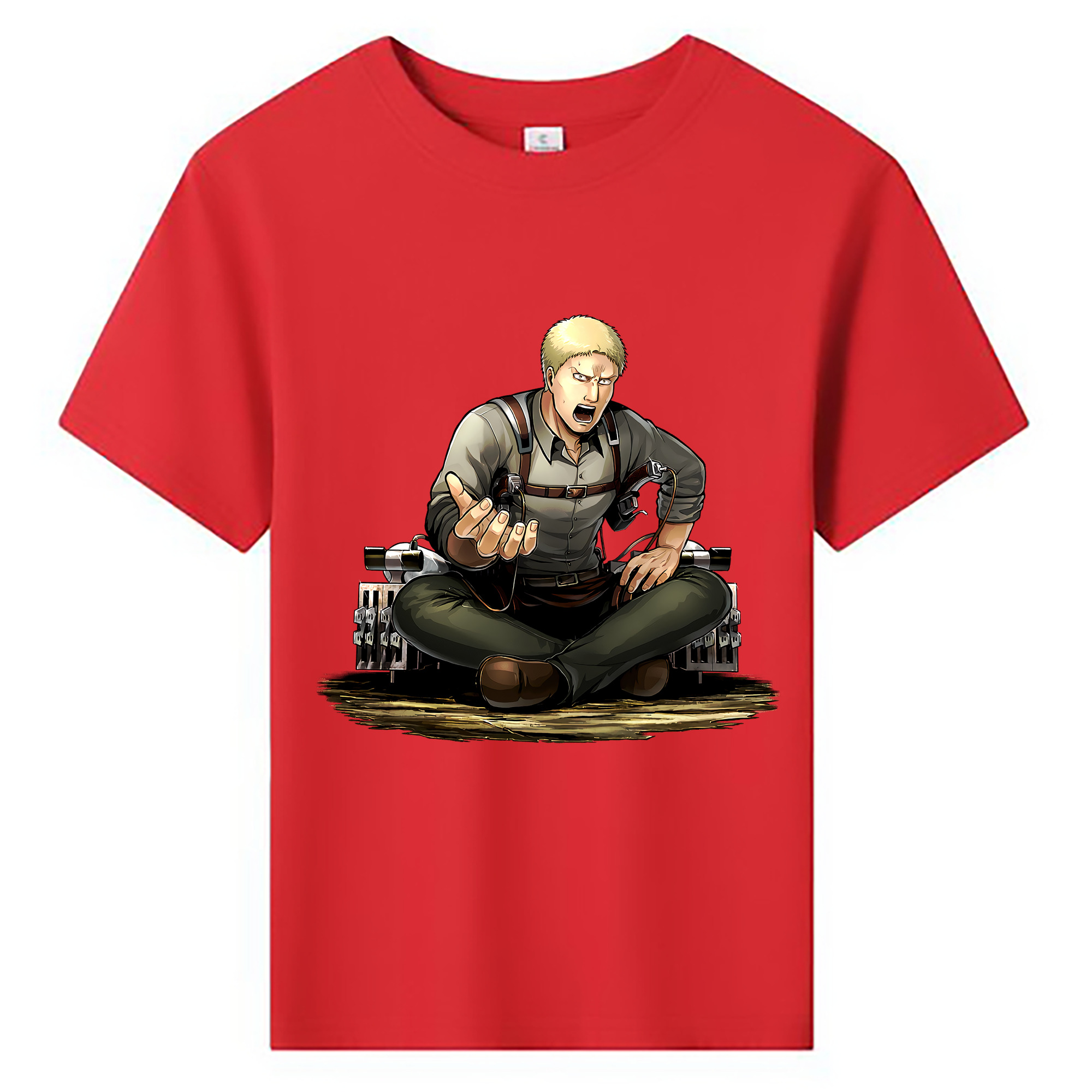 （画像用） 進撃の巨人 ライナー・ブラウン Attack on Titan Reiner Braun 綿100％キッズTシャツ（フロントプリント）