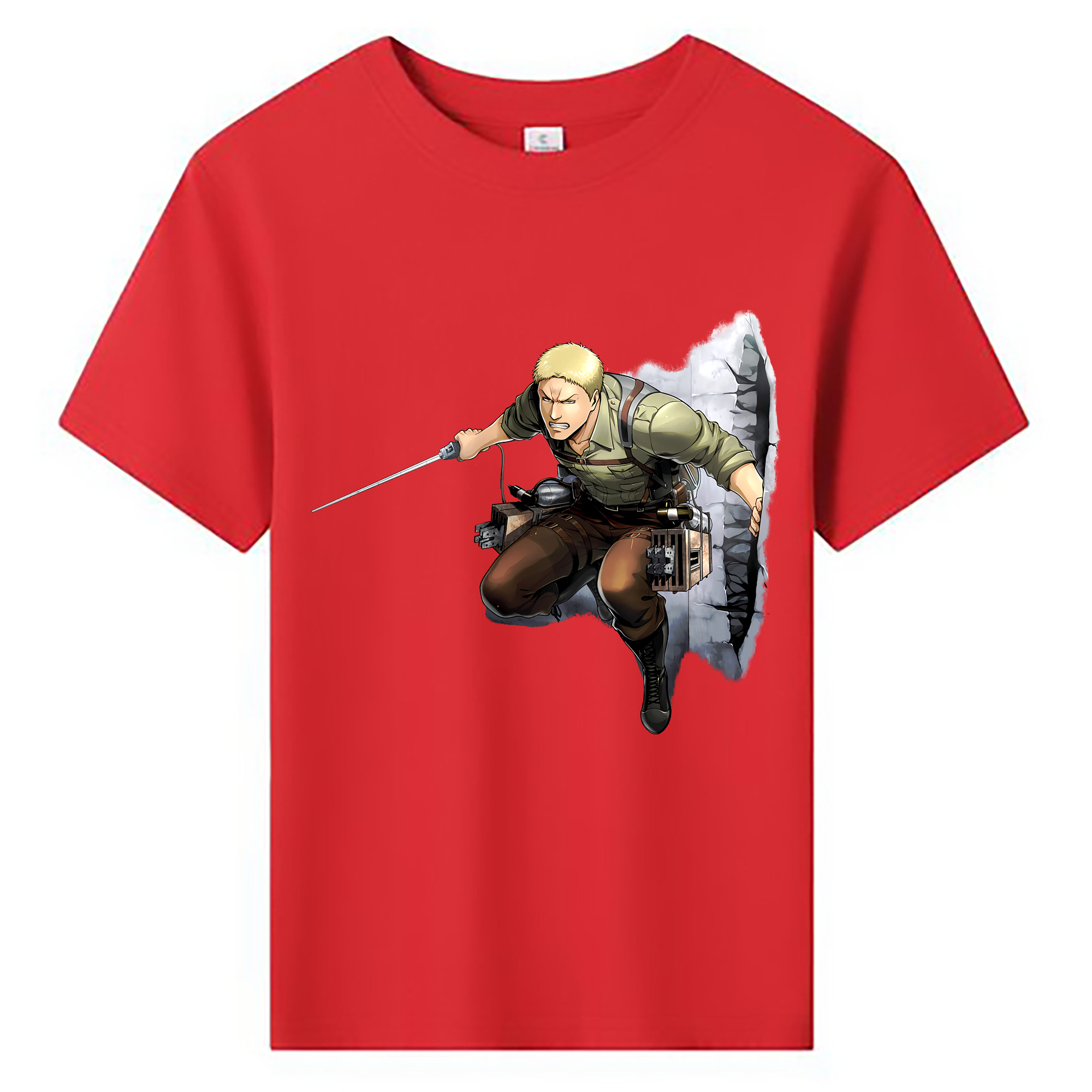 （画像用） 進撃の巨人 ライナー・ブラウン Attack on Titan Reiner Braun 綿100％キッズTシャツ（フロントプリント）