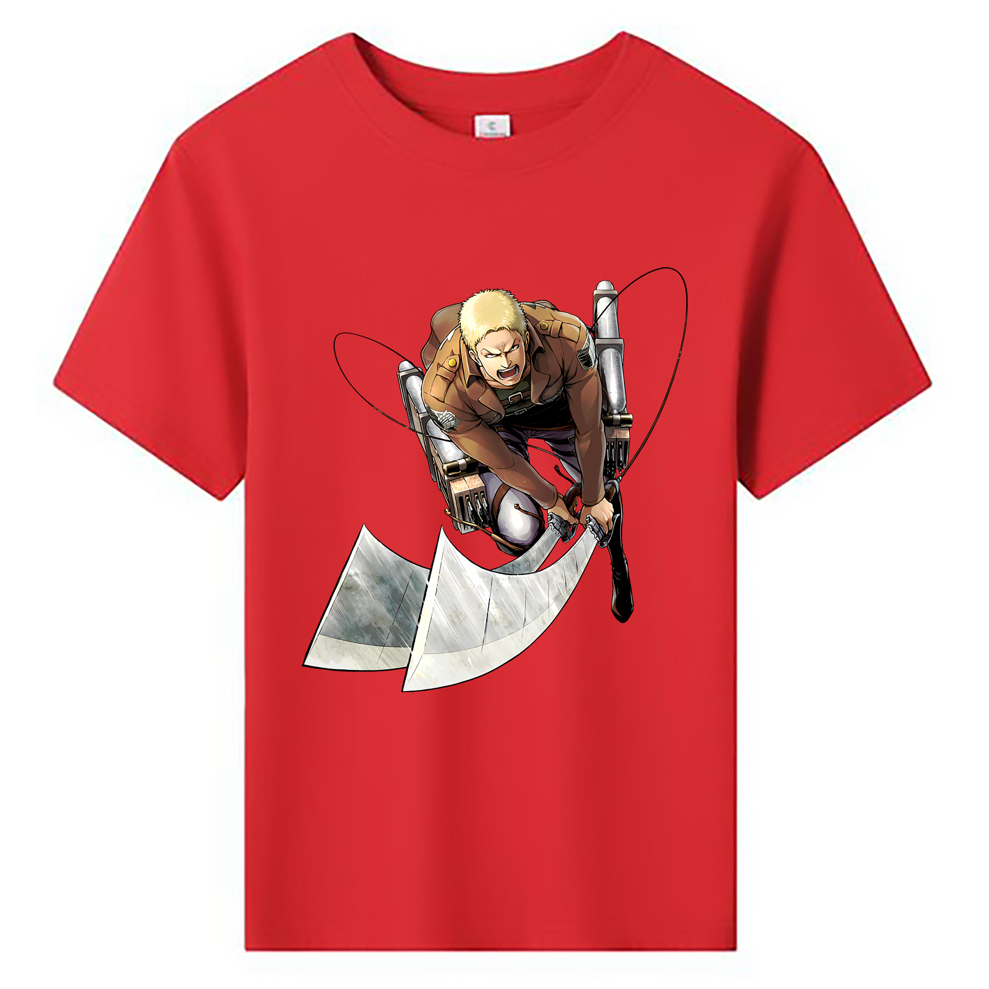 （画像用） 進撃の巨人 ライナー・ブラウン Attack on Titan Reiner Braun 綿100％キッズTシャツ（フロントプリント）