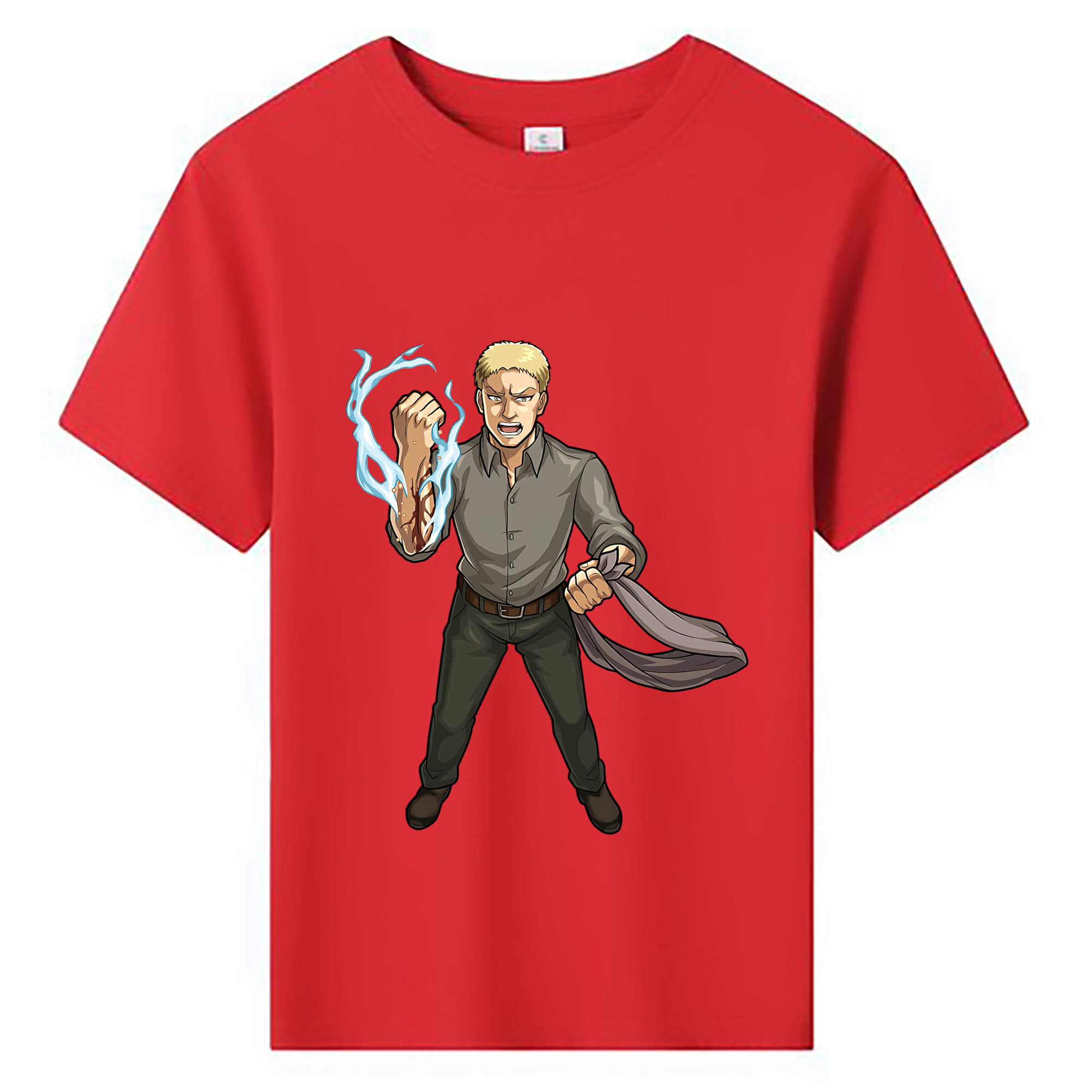 （画像用） 進撃の巨人 ライナー・ブラウン Attack on Titan Reiner Braun 綿100％キッズTシャツ（フロントプリント）