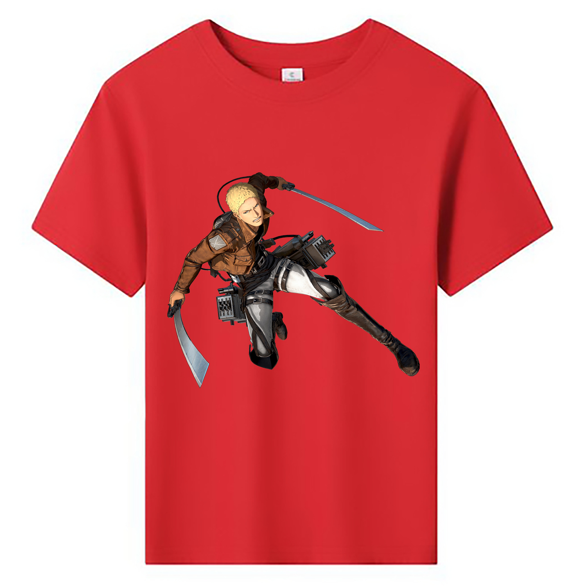 （画像用） 進撃の巨人 ライナー・ブラウン Attack on Titan Reiner Braun 綿100％キッズTシャツ（フロントプリント）