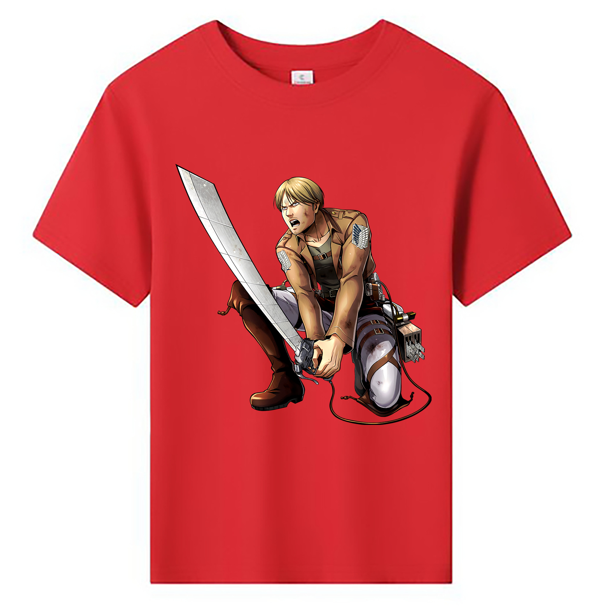 （画像用） 進撃の巨人 ミケ·ザカリアス Attack on Titan Mike Zakarius 綿100％キッズTシャツ（フロントプリント）