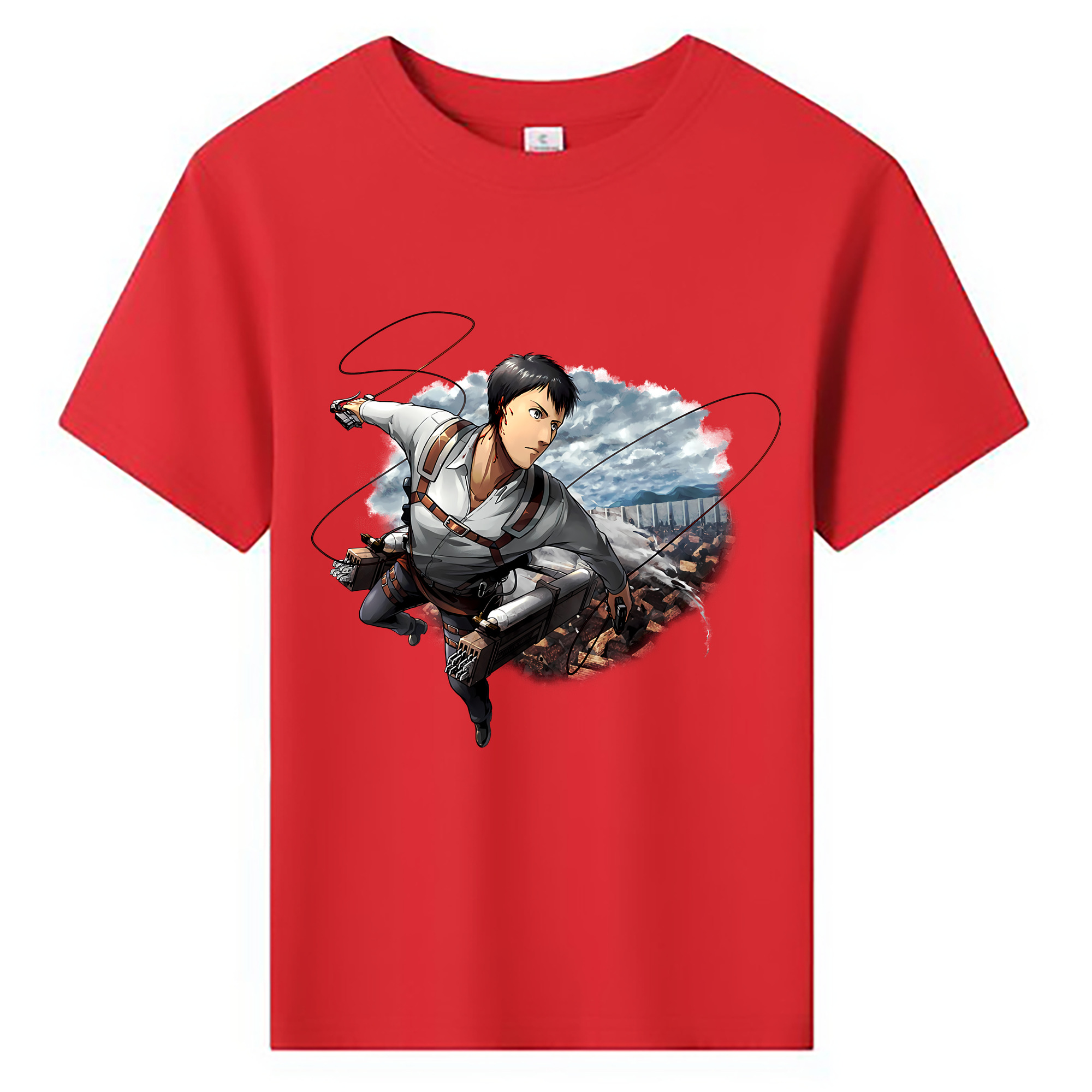 （画像用） 進撃の巨人 ベルトルト・フーバー Attack on Titan Bertholdt Hoover 綿100％キッズTシャツ（フロントプリント）