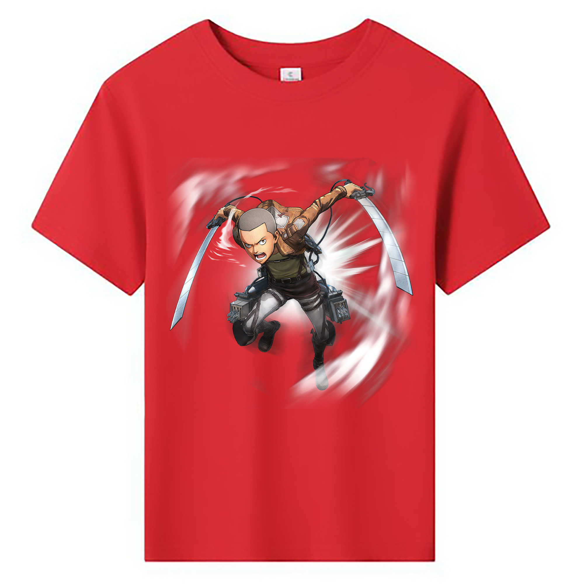 （画像用） 進撃の巨人 コニー·スプリンガー Attack on Titan Connie Springer 綿100％キッズTシャツ（フロントプリント）