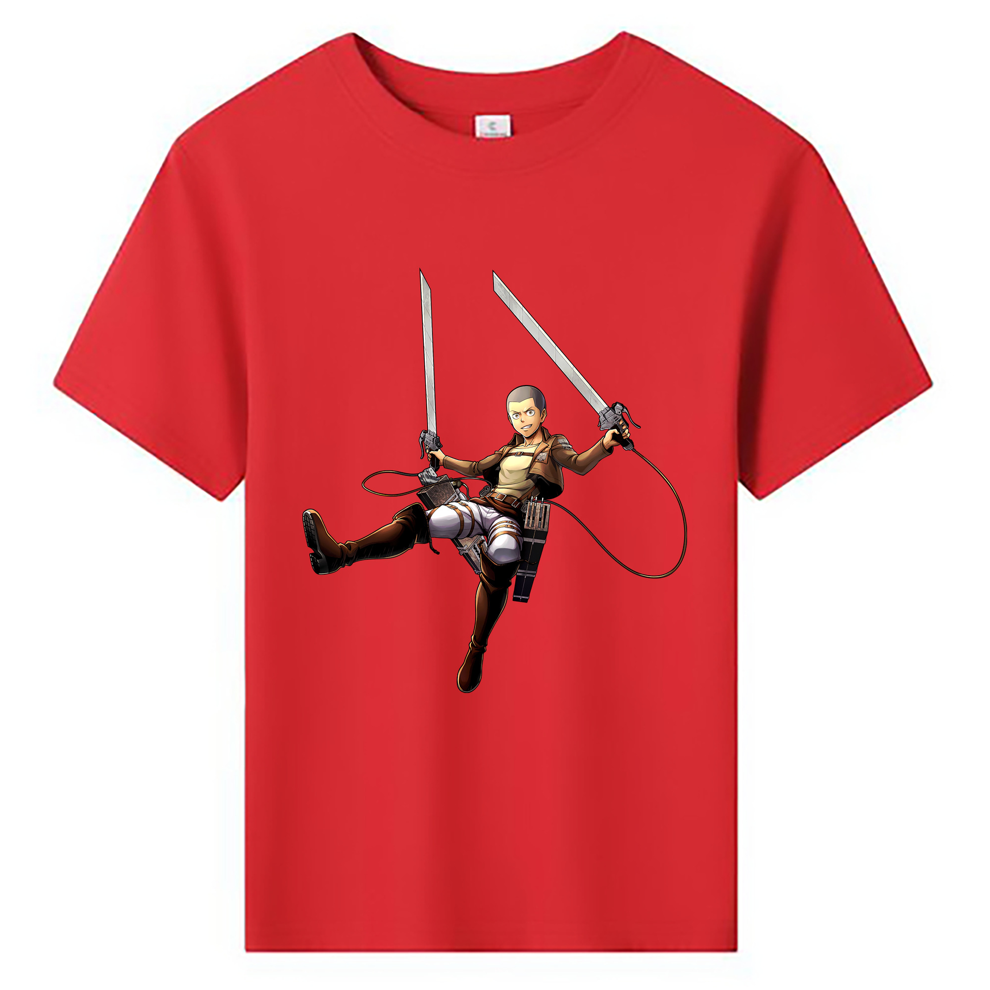 （画像用） 進撃の巨人 コニー·スプリンガー Attack on Titan Connie Springer 綿100％キッズTシャツ（フロントプリント）