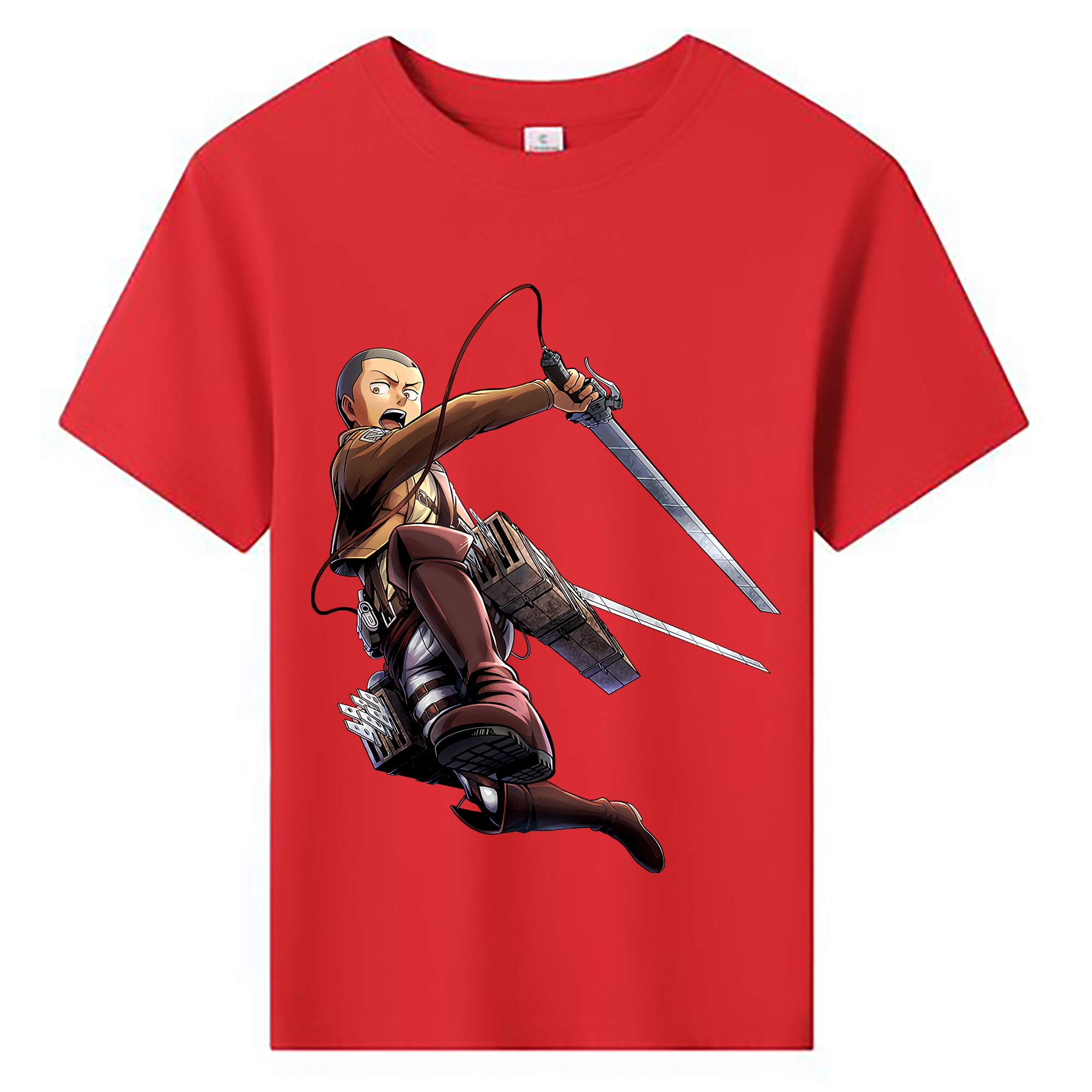 （画像用） 進撃の巨人 コニー·スプリンガー Attack on Titan Connie Springer 綿100％キッズTシャツ（フロントプリント）