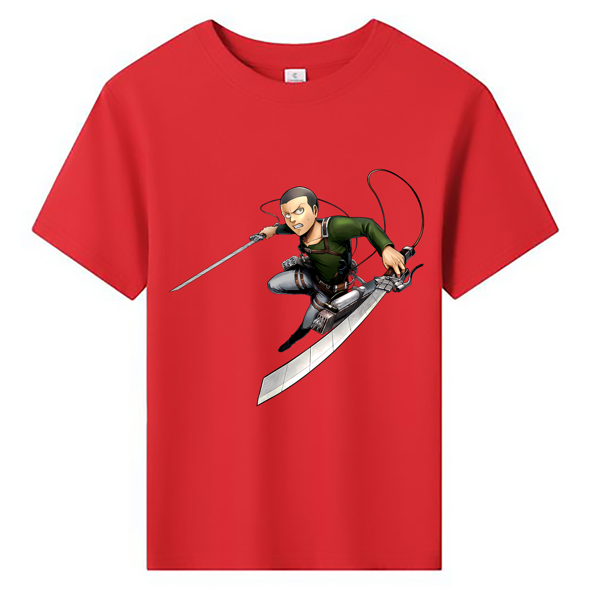 （画像用） 進撃の巨人 コニー·スプリンガー Attack on Titan Connie Springer 綿100％キッズTシャツ（フロントプリント）