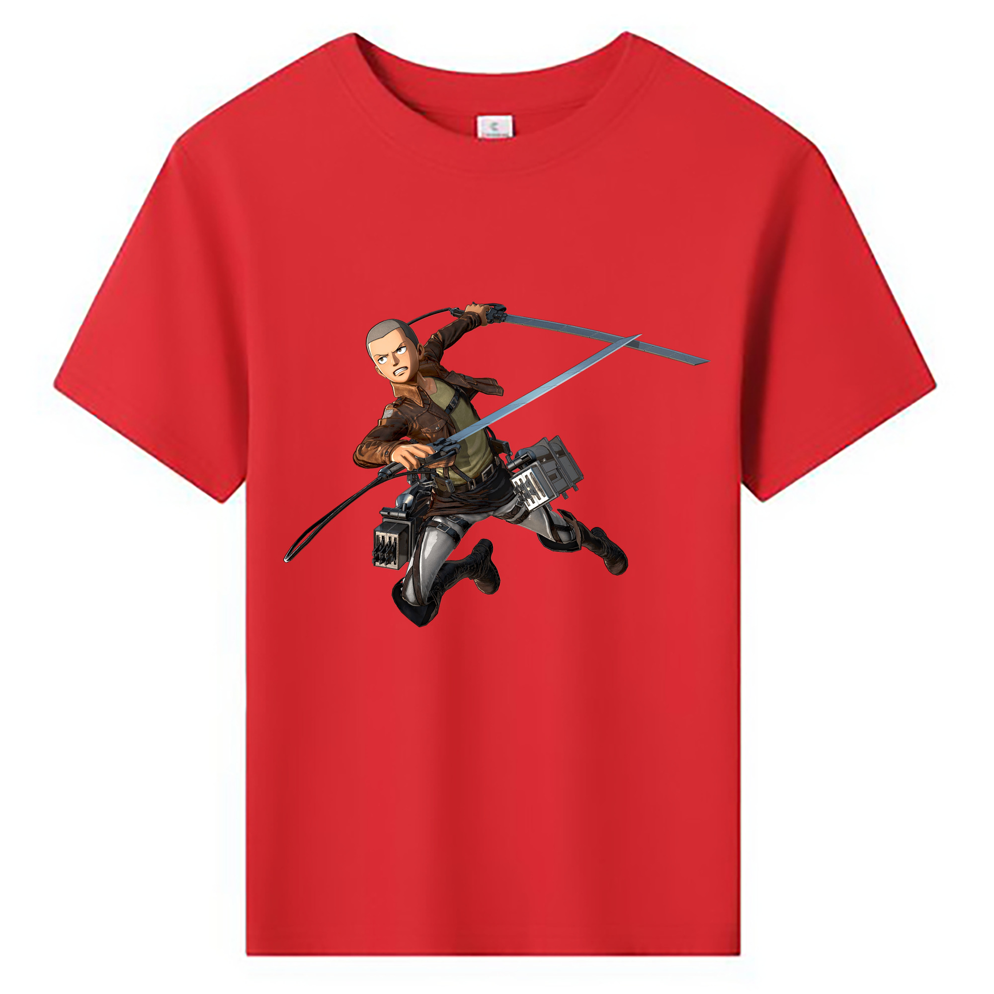 （画像用） 進撃の巨人 コニー·スプリンガー Attack on Titan Connie Springer 綿100％キッズTシャツ（フロントプリント）