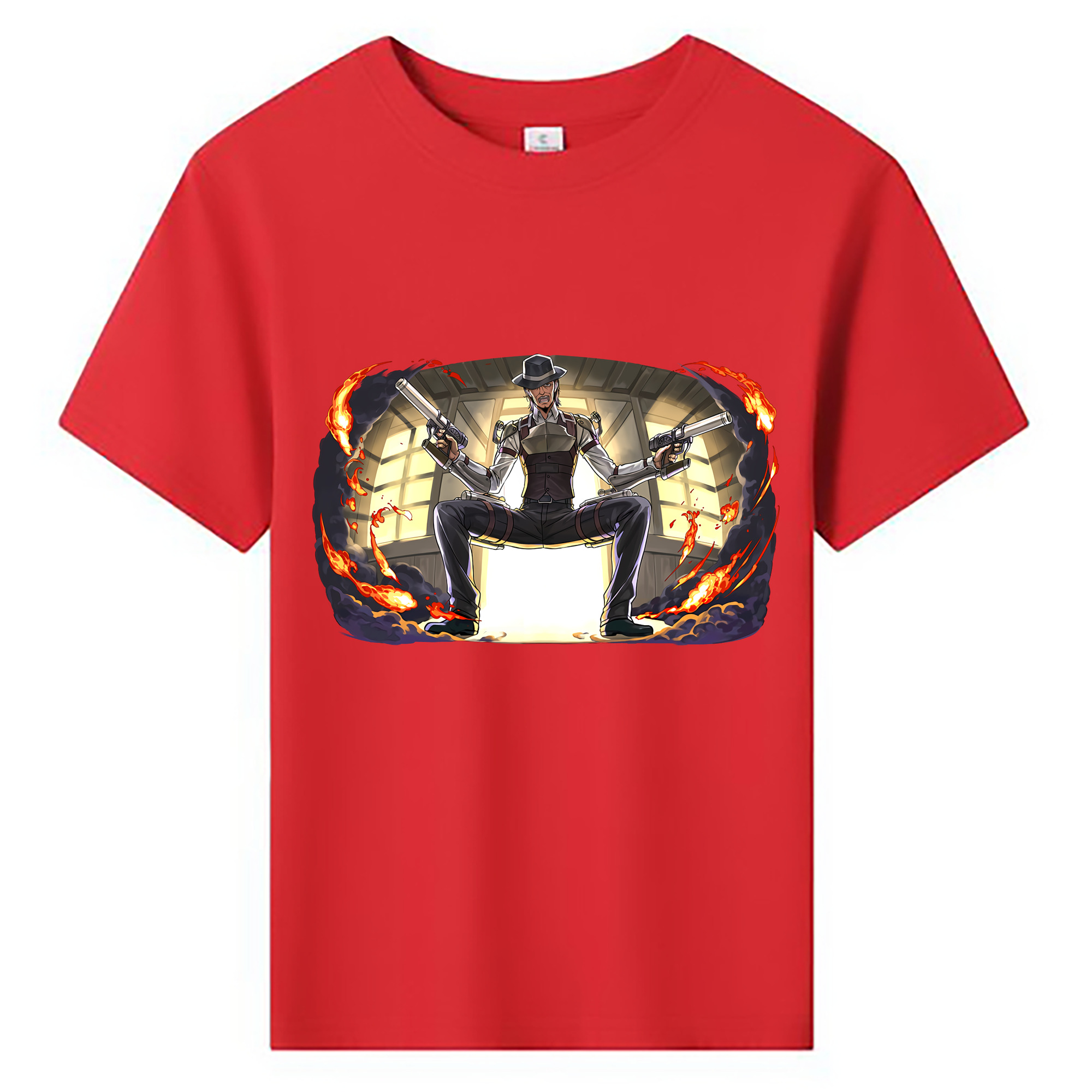 （画像用） 進撃の巨人 ケニー·アッカーマン Attack on Titan Kenny Ackerman 綿100％キッズTシャツ（フロントプリント）
