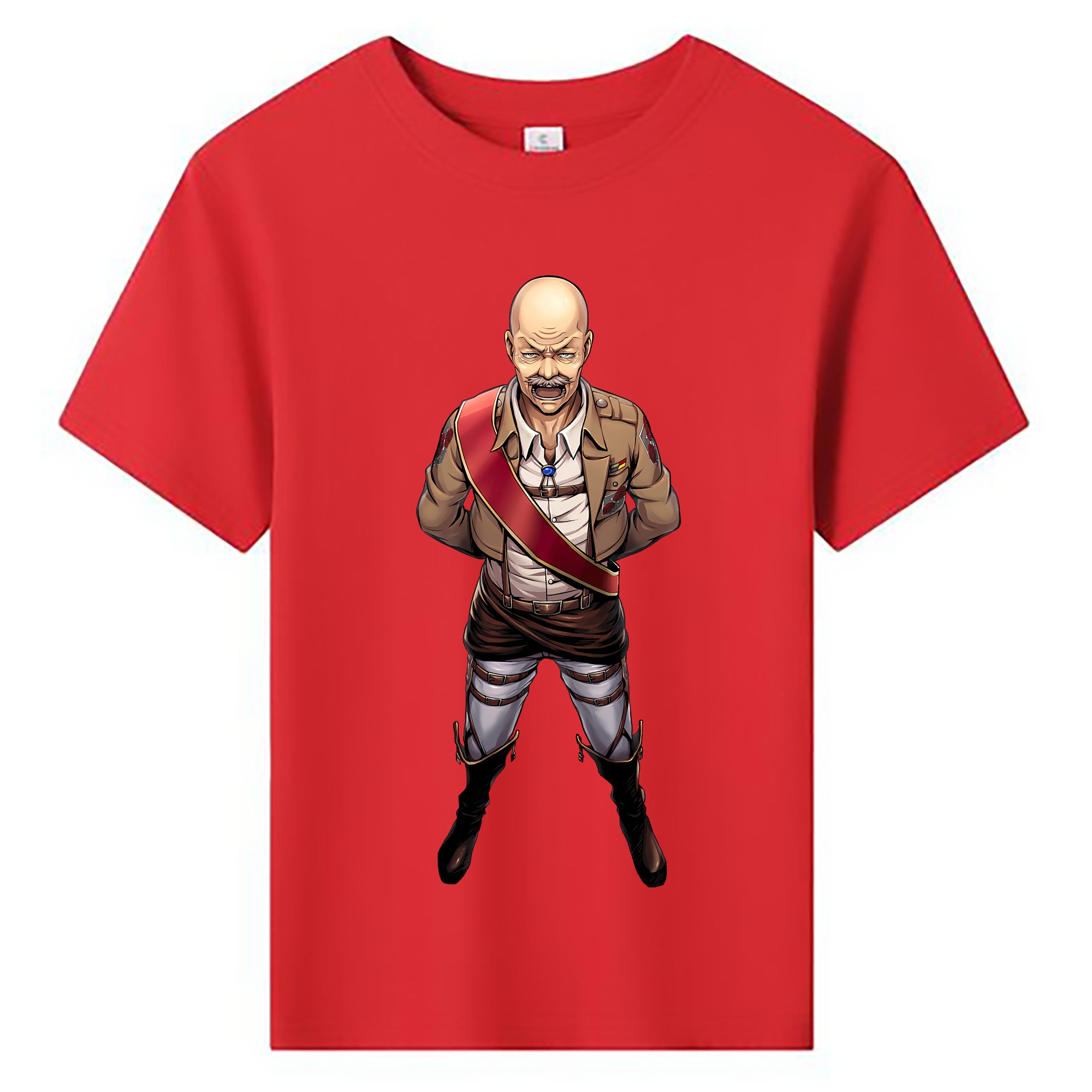 （画像用） 進撃の巨人 ドット·ピクシス Attack on Titan Dot Pixis 綿100％キッズTシャツ（フロントプリント）