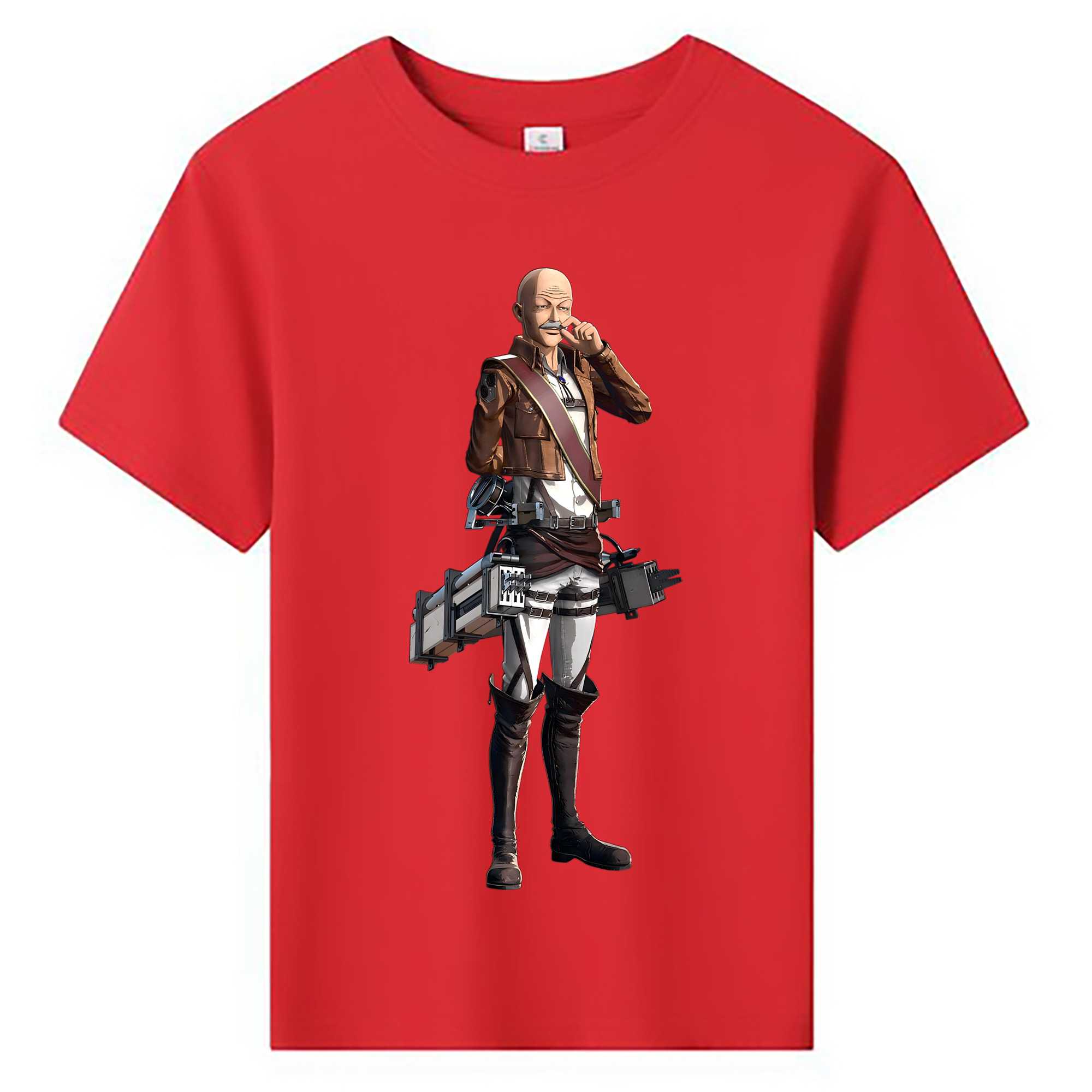 （画像用） 進撃の巨人 ドット·ピクシス Attack on Titan Dot Pixis 綿100％キッズTシャツ（フロントプリント）