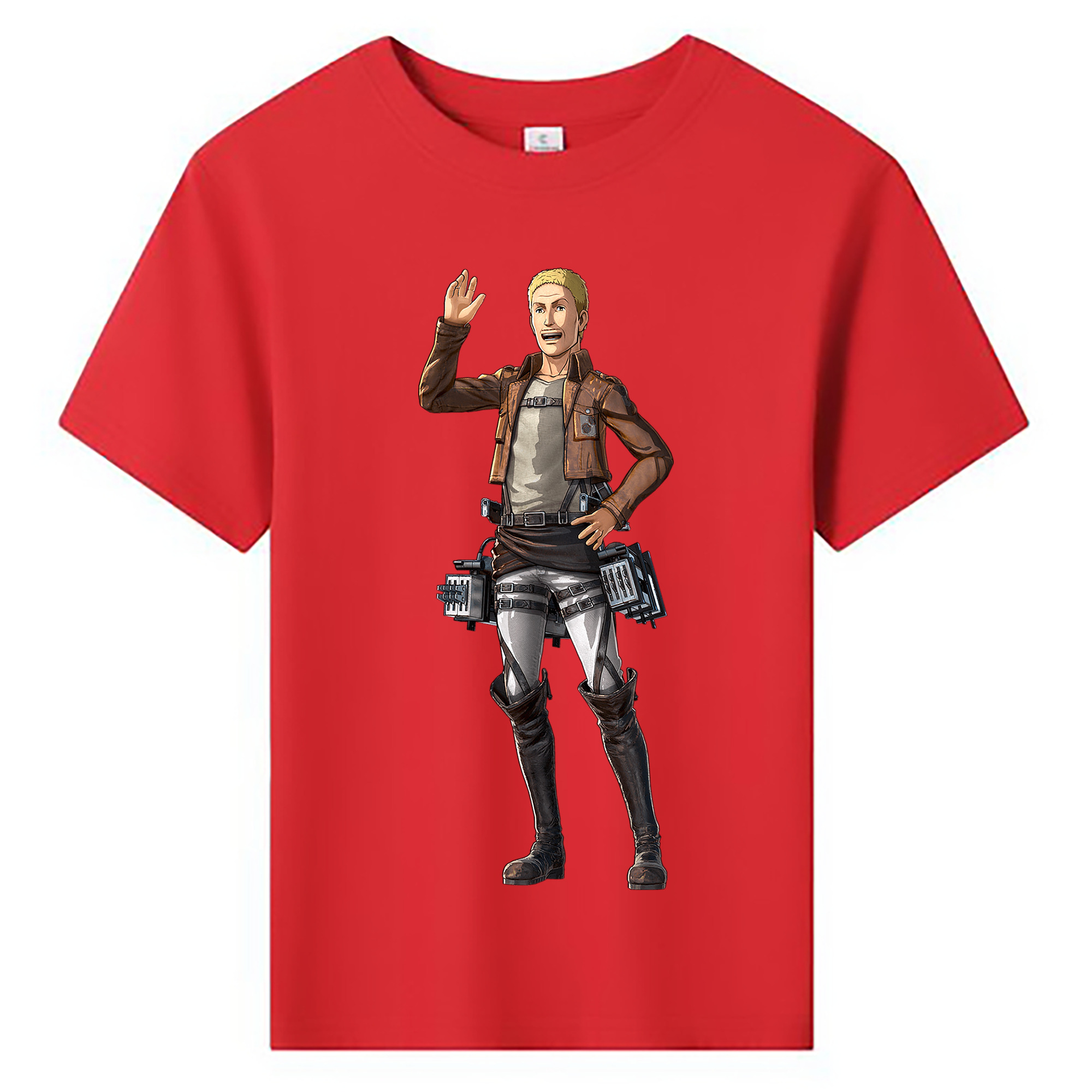 （画像用） 進撃の巨人 ハンネス Attack on Titan Hannes 綿100％キッズTシャツ（フロントプリント）