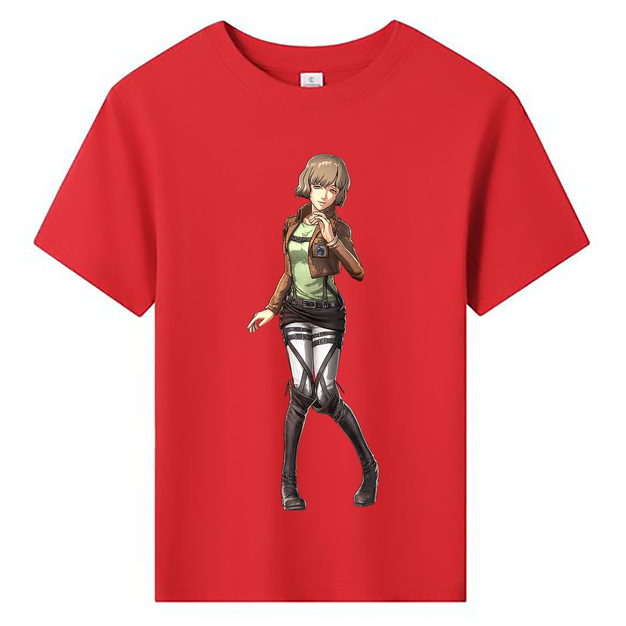 （画像用） 進撃の巨人 ヒツチ Attack on Titan Hitch 綿100％キッズTシャツ（フロントプリント）