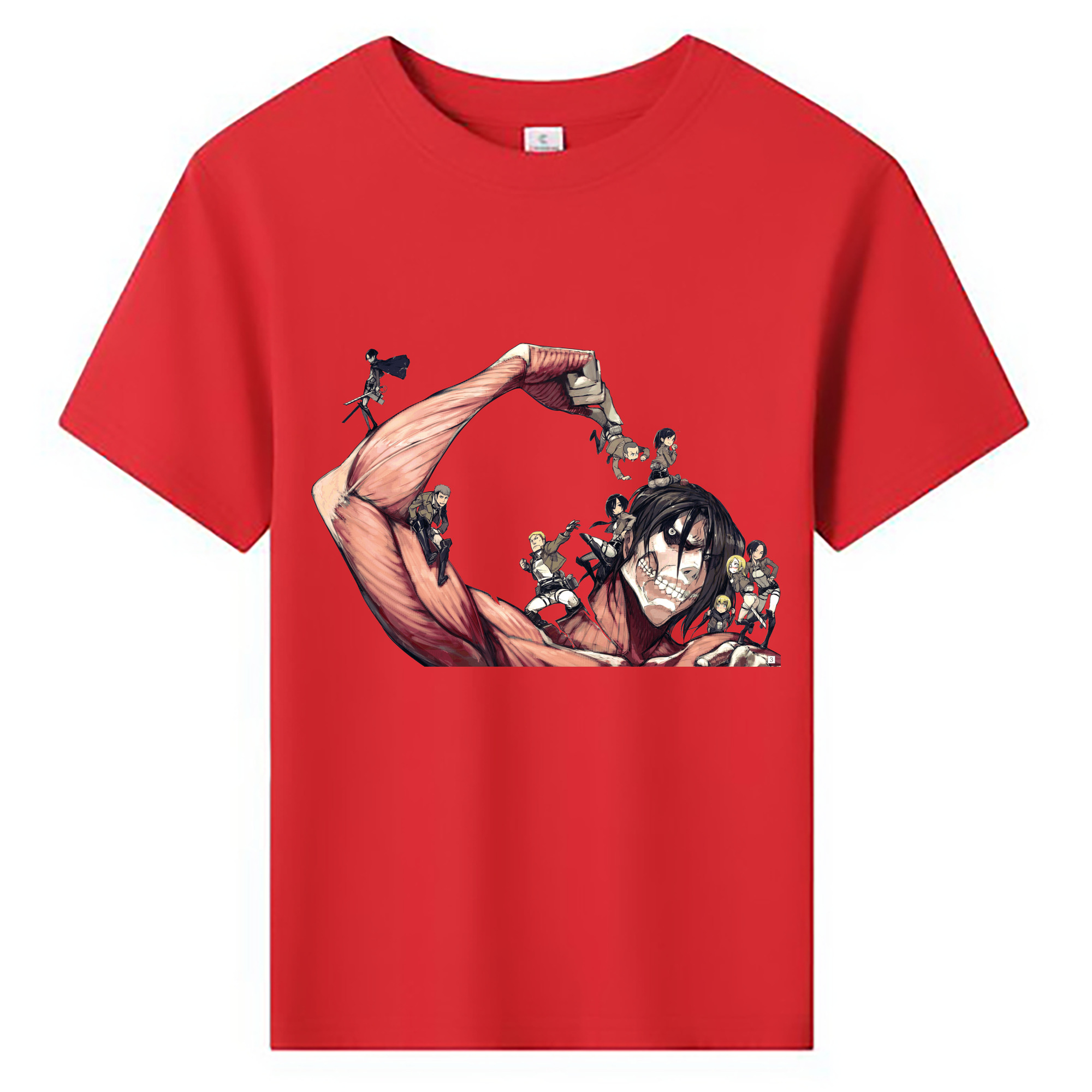 （画像用） 進撃の巨人 Attack on Titan 綿100％キッズTシャツ（フロントプリント）