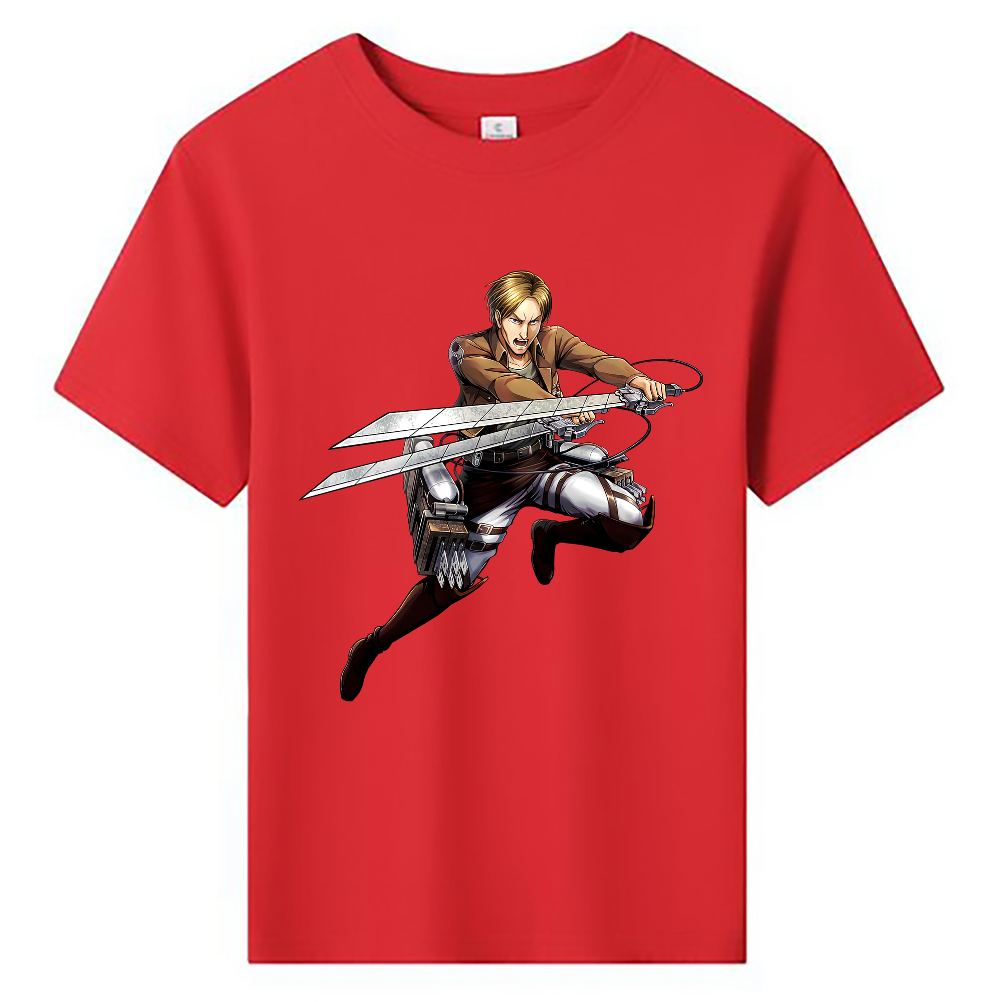 （画像用） 進撃の巨人 Attack on Titan 綿100％キッズTシャツ（フロントプリント）