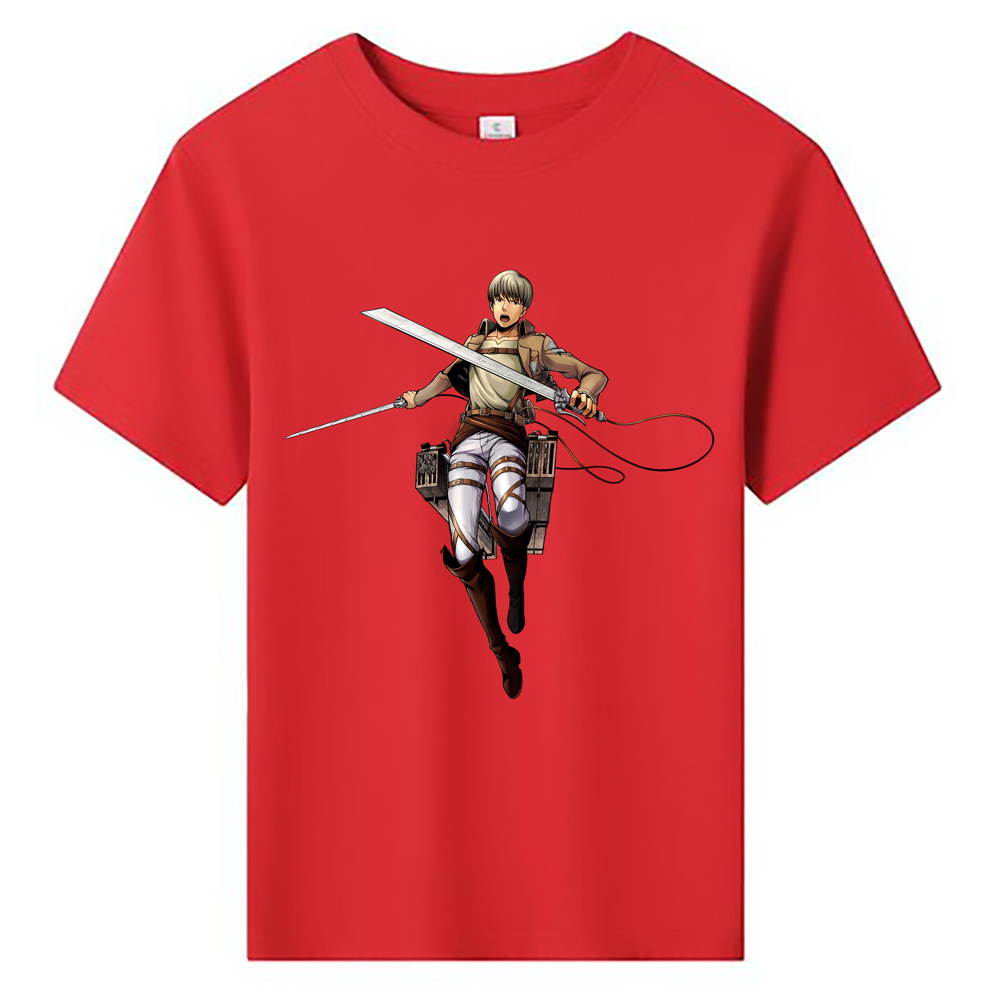 （画像用） 進撃の巨人 Attack on Titan 綿100％キッズTシャツ（フロントプリント）