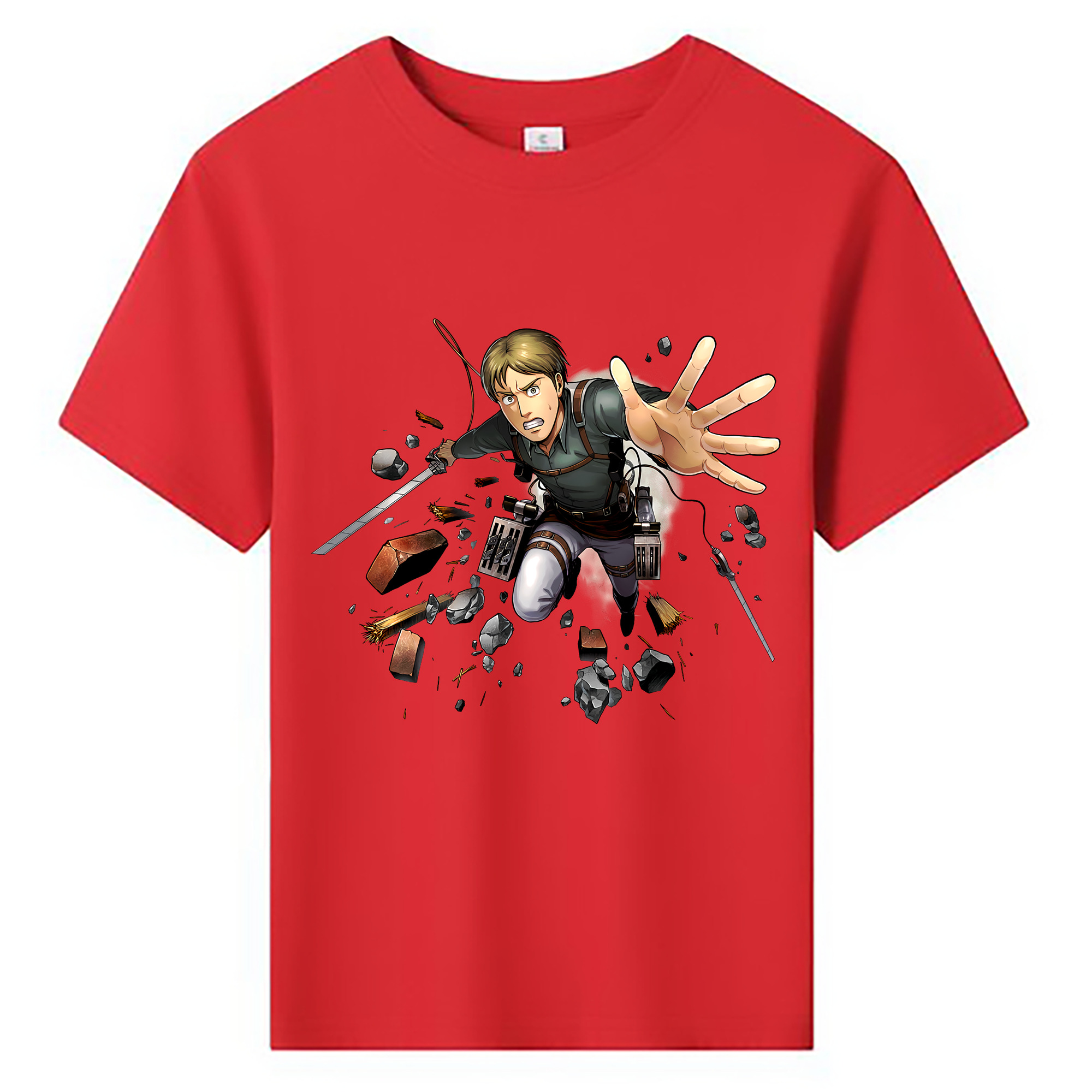 （画像用） 進撃の巨人 Attack on Titan 綿100％キッズTシャツ（フロントプリント）
