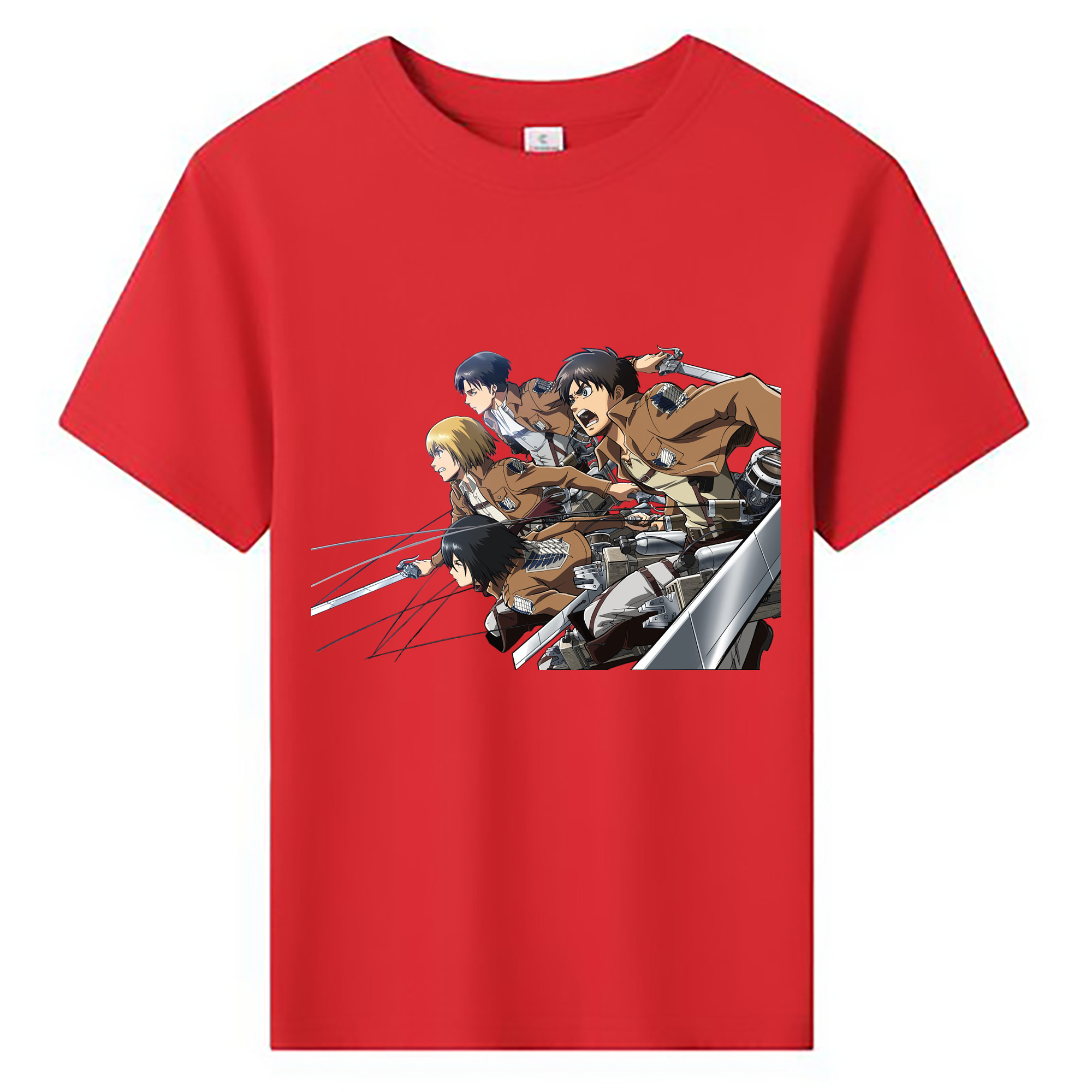 （画像用） 進撃の巨人 Attack on Titan 綿100％キッズTシャツ（フロントプリント）