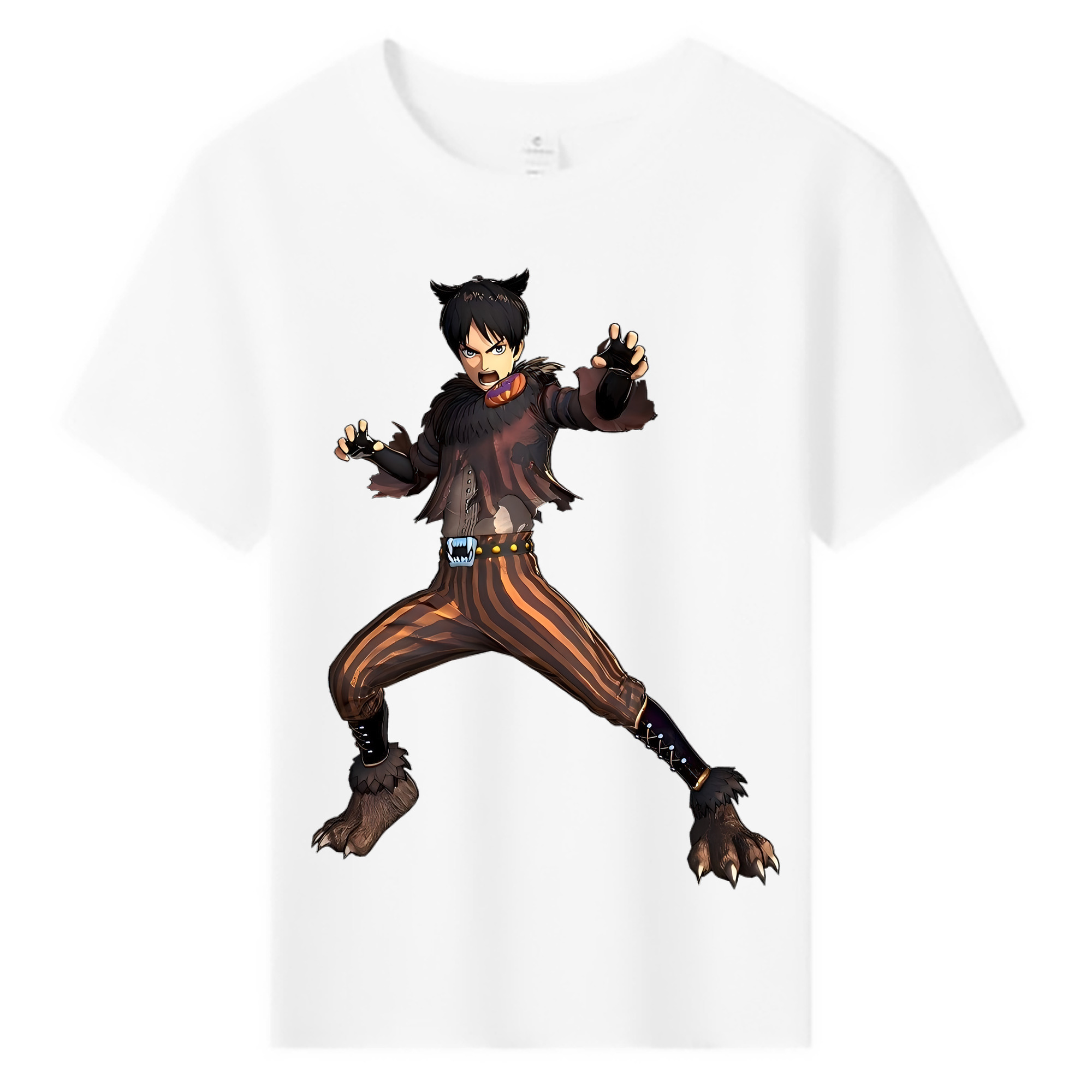 （画像用） 進撃の巨人 エレン･イェーガー Attack on Titan Eren Jäger 綿100％キッズTシャツ（フロントプリント）