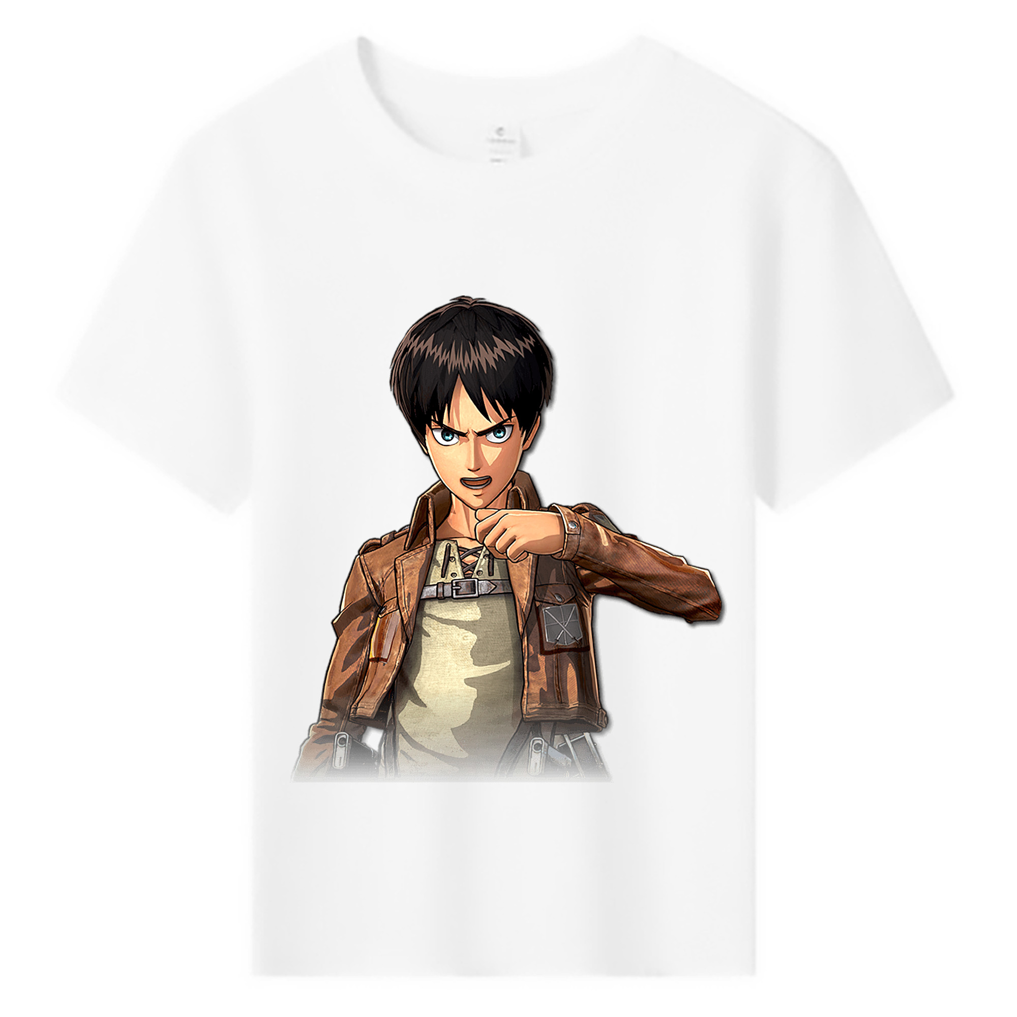 （画像用） 進撃の巨人 エレン･イェーガー Attack on Titan Eren Jäger 綿100％キッズTシャツ（フロントプリント）
