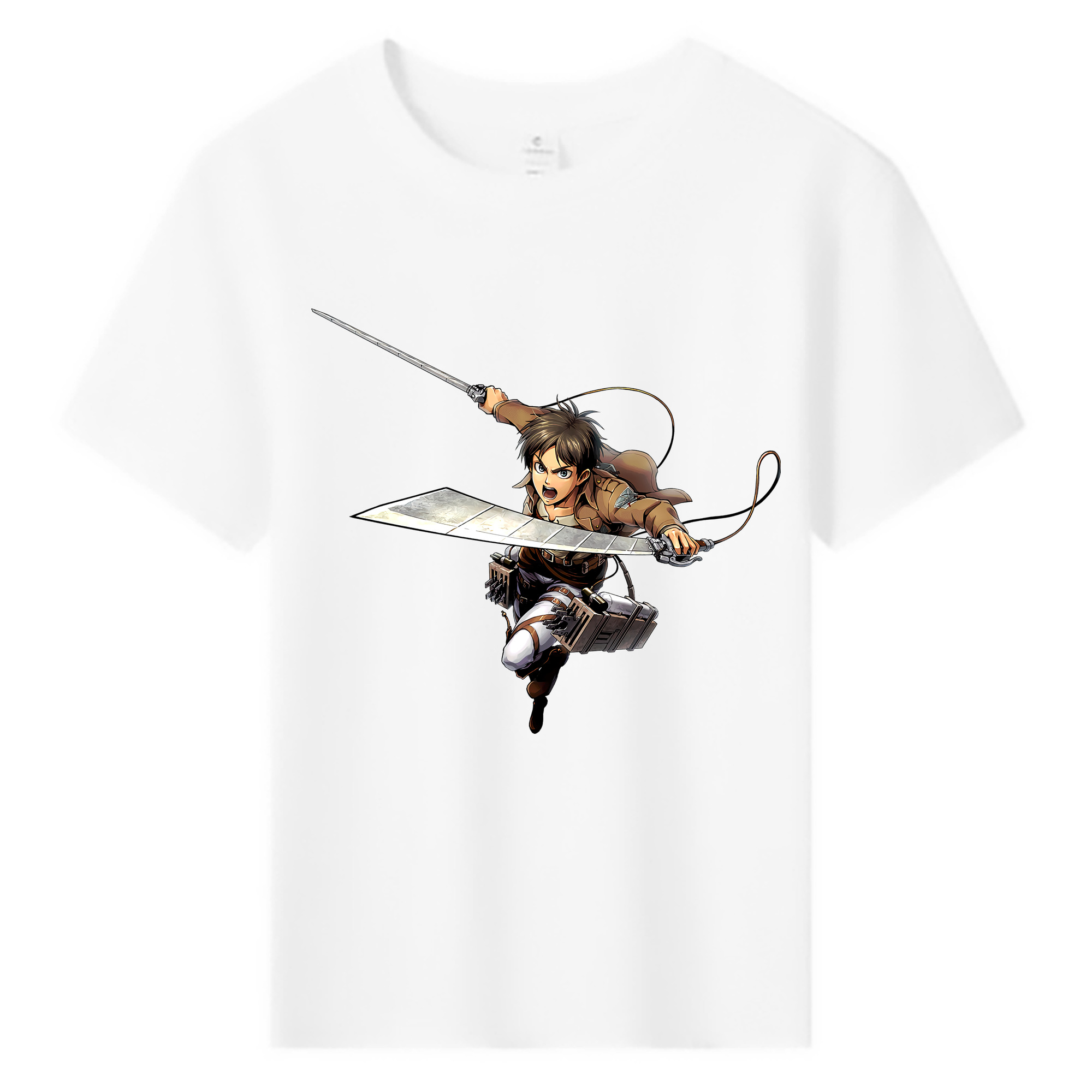 （画像用） 進撃の巨人 エレン･イェーガー Attack on Titan Eren Jäger 綿100％キッズTシャツ（フロントプリント）