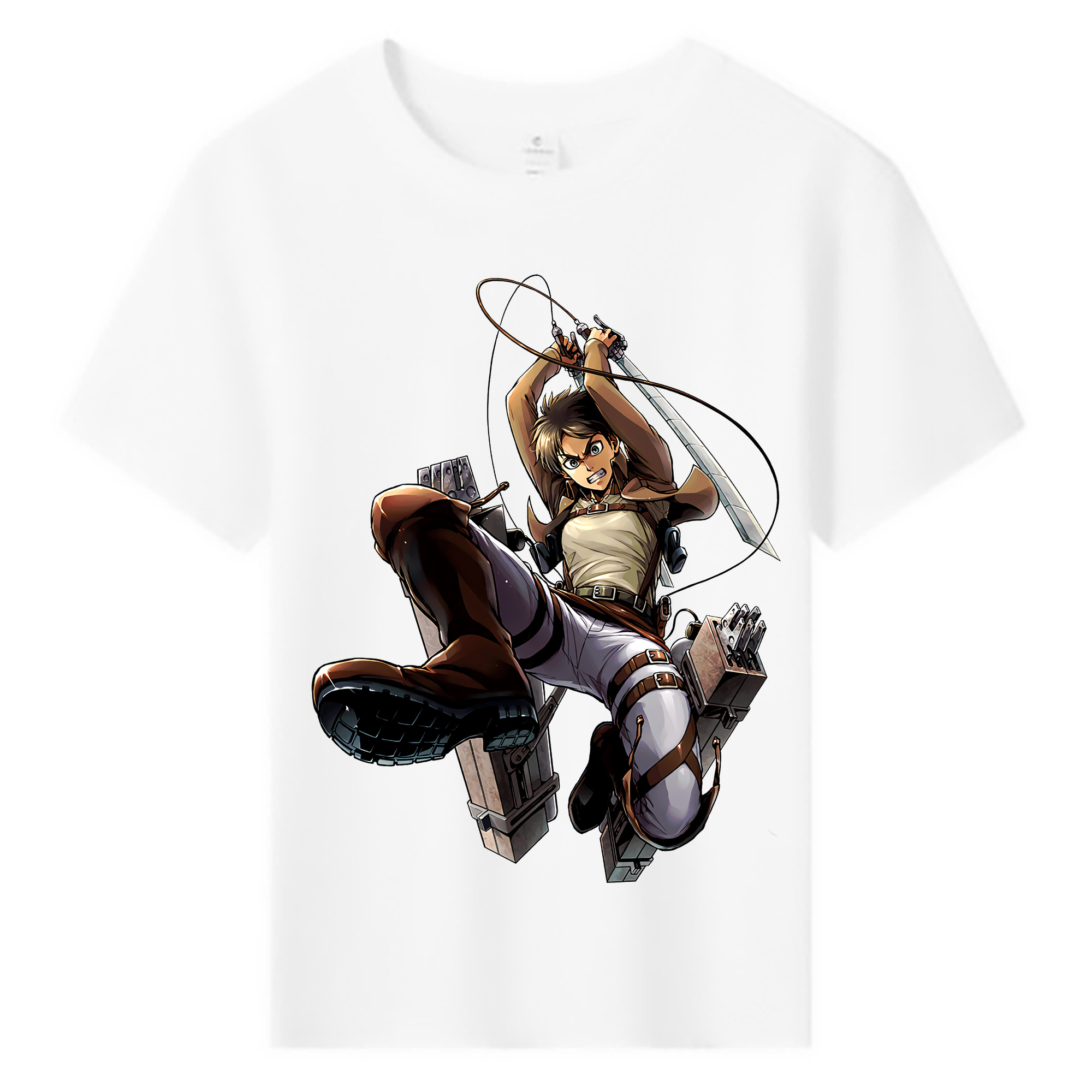 （画像用） 進撃の巨人 エレン･イェーガー Attack on Titan Eren Jäger 綿100％キッズTシャツ（フロントプリント）