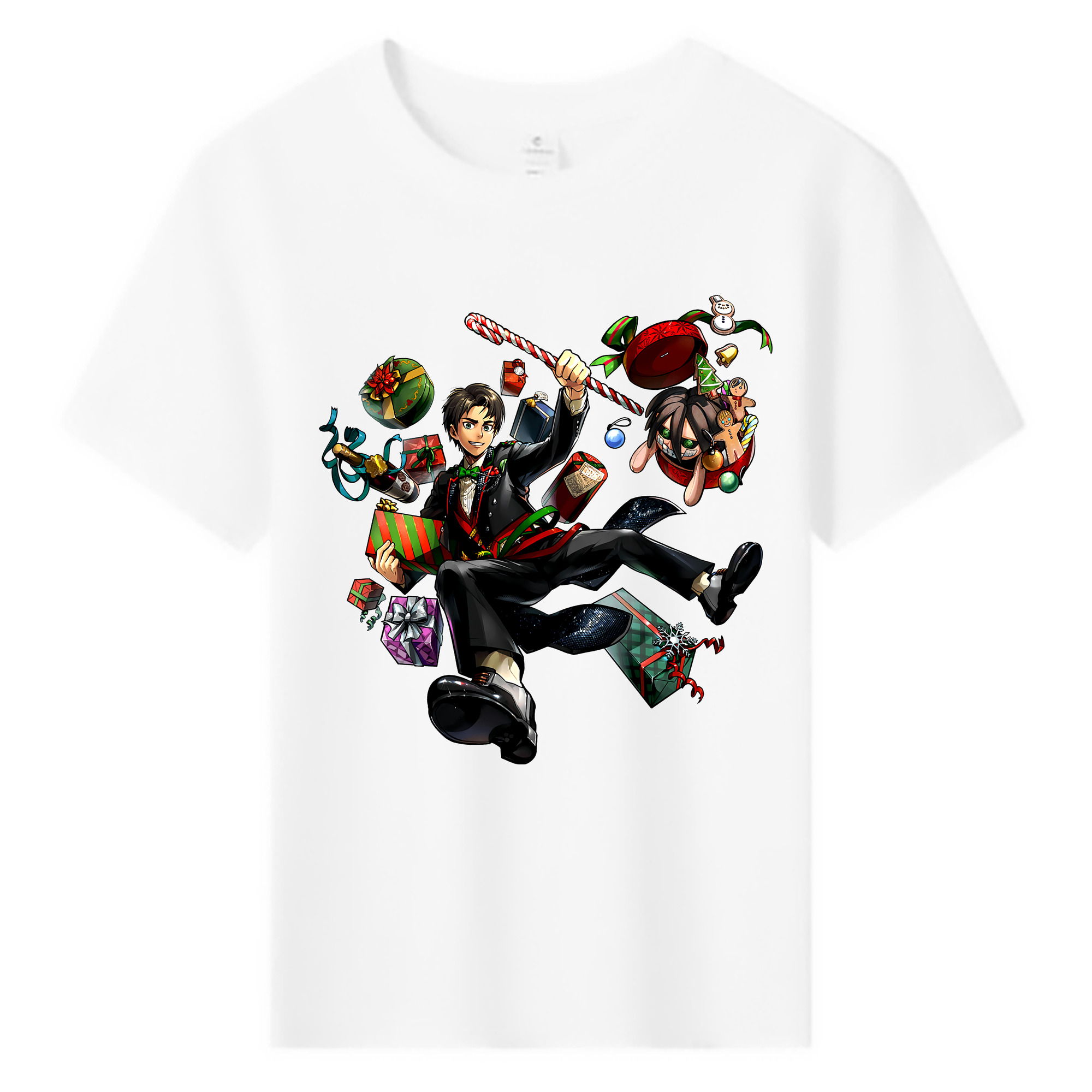 （画像用） 進撃の巨人 エレン･イェーガー Attack on Titan Eren Jäger 綿100％キッズTシャツ（フロントプリント）