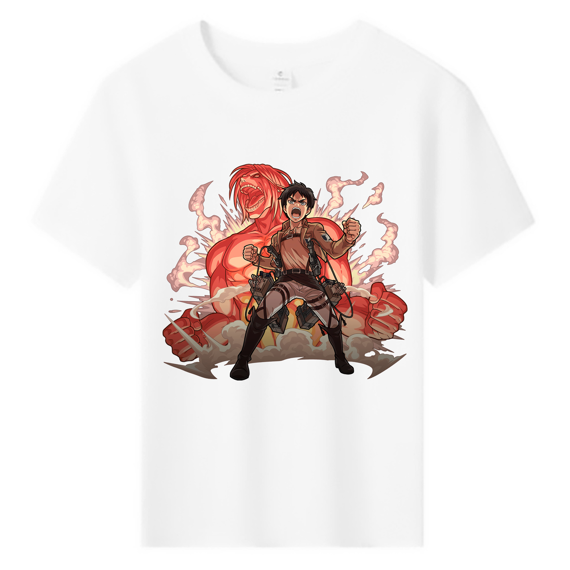 （画像用） 進撃の巨人 エレン･イェーガー Attack on Titan Eren Jäger 綿100％キッズTシャツ（フロントプリント）