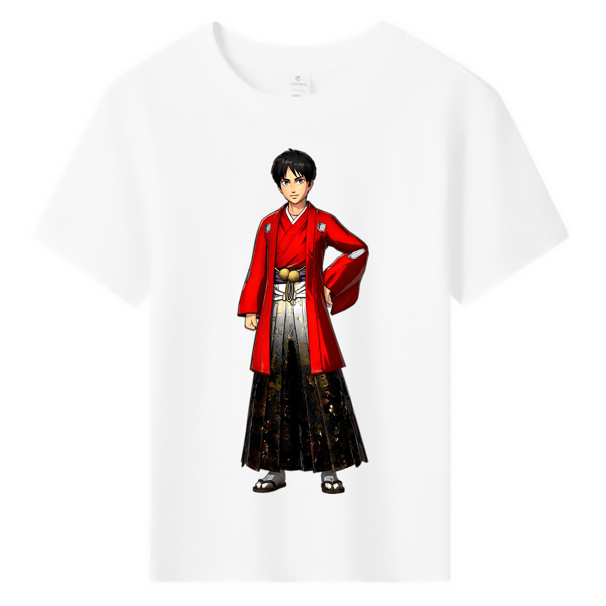 （画像用） 進撃の巨人 エレン･イェーガー Attack on Titan Eren Jäger 綿100％キッズTシャツ（フロントプリント）