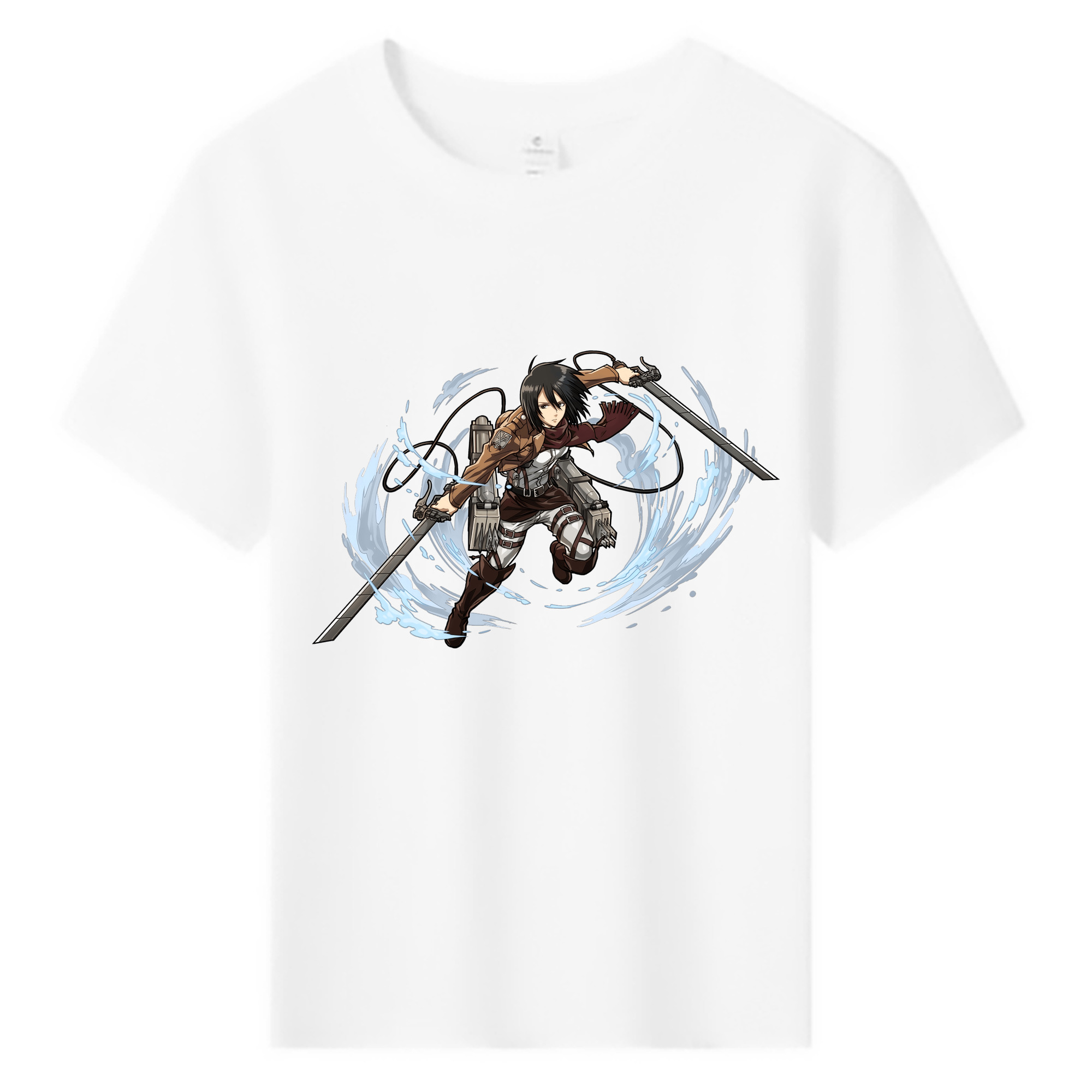 （画像用） 進撃の巨人 ミカサ·アッカーマン Attack on Titan Mikasa Ackerman 綿100％キッズTシャツ（フロントプリント）