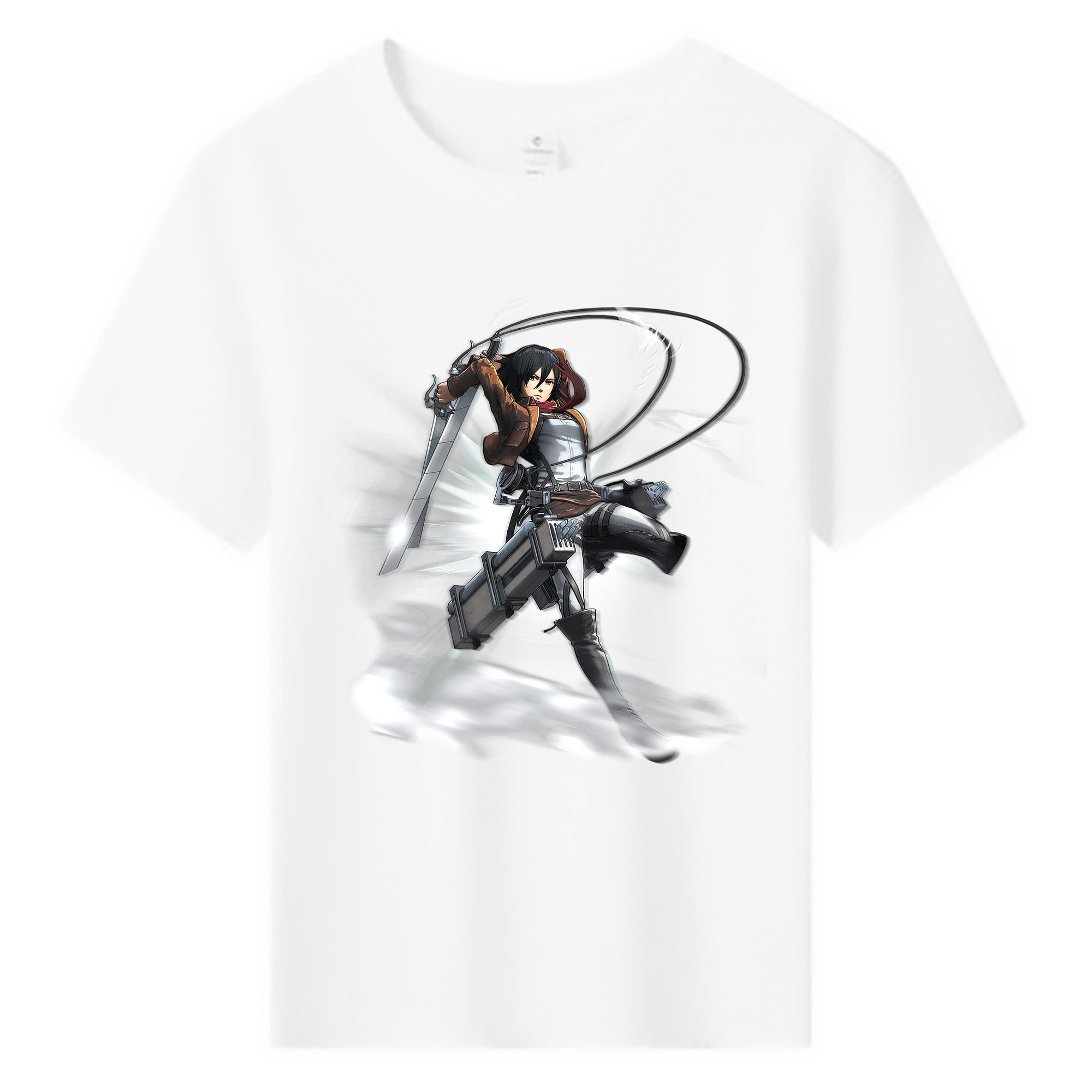 （画像用） 進撃の巨人 ミカサ·アッカーマン Attack on Titan Mikasa Ackerman 綿100％キッズTシャツ（フロントプリント）