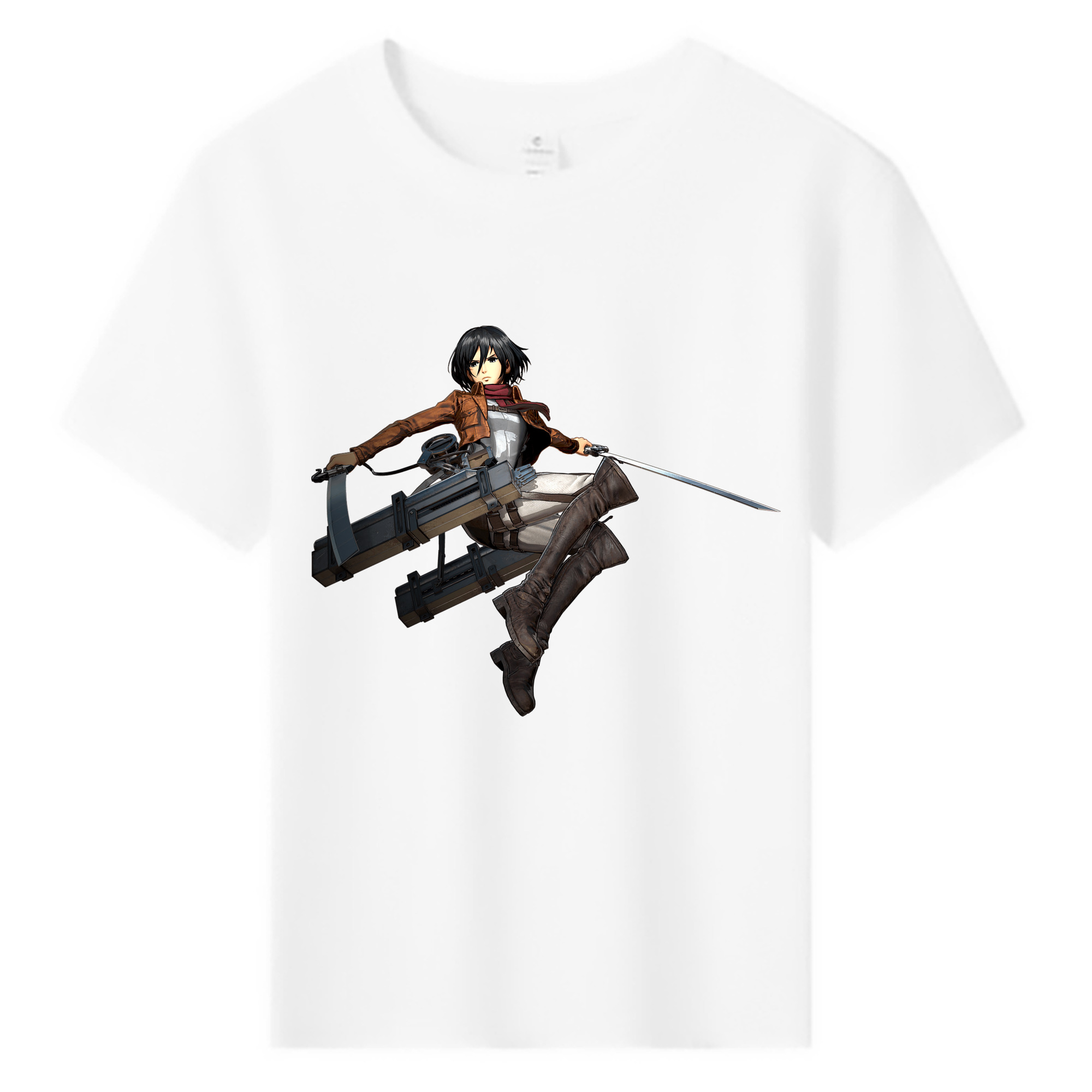 （画像用） 進撃の巨人 ミカサ·アッカーマン Attack on Titan Mikasa Ackerman 綿100％キッズTシャツ（フロントプリント）