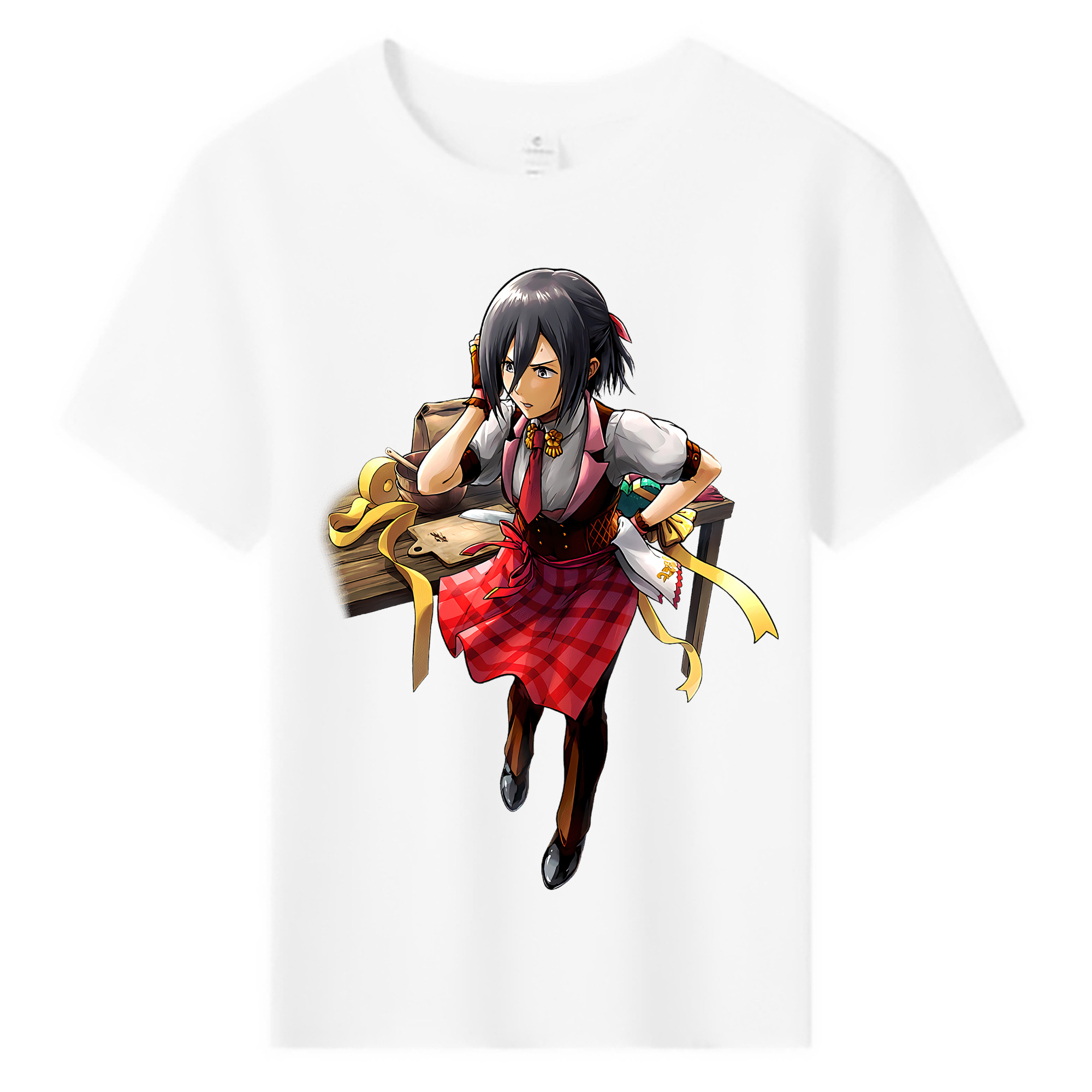 （画像用） 進撃の巨人 ミカサ·アッカーマン Attack on Titan Mikasa Ackerman 綿100％キッズTシャツ（フロントプリント）