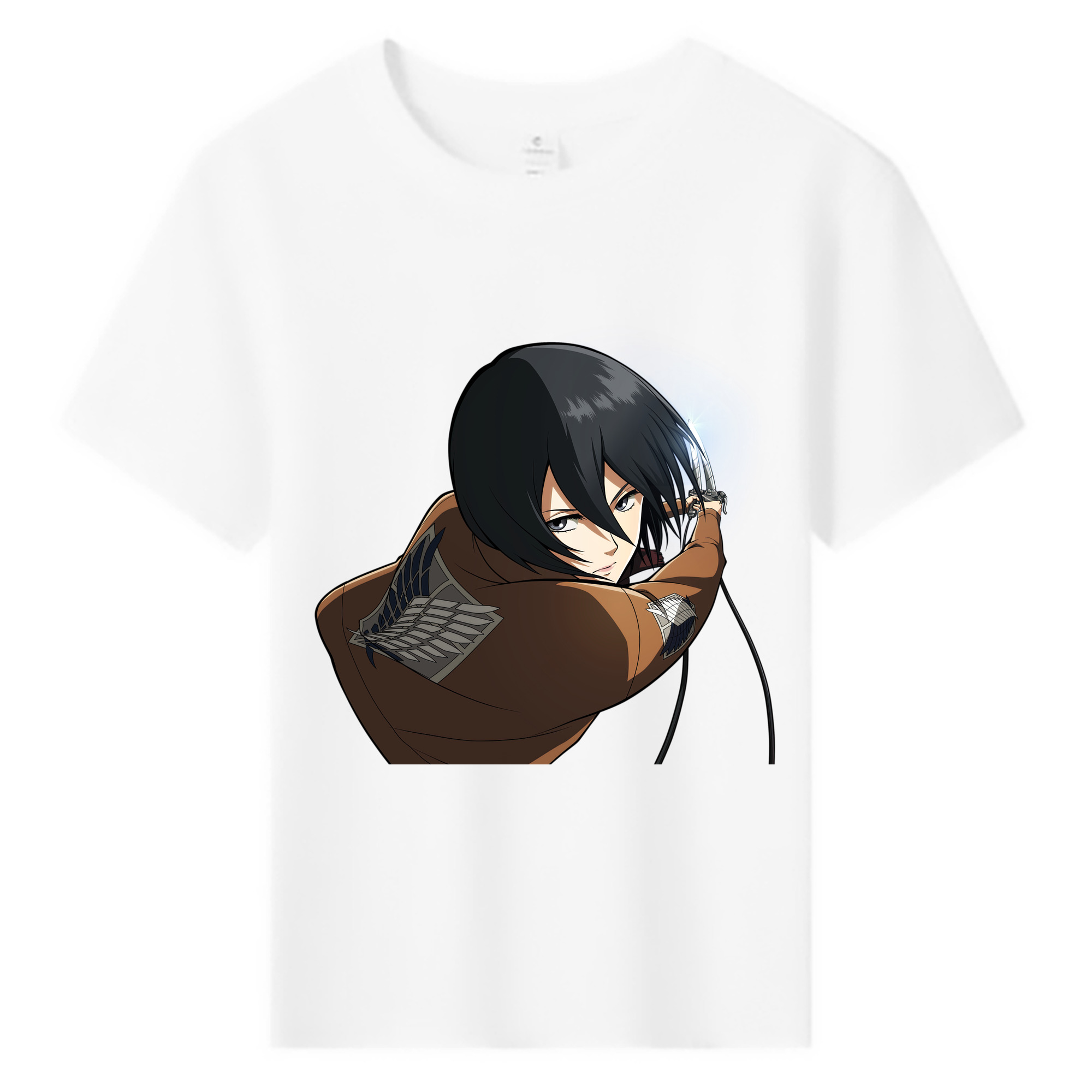（画像用） 進撃の巨人 ミカサ·アッカーマン Attack on Titan Mikasa Ackerman 綿100％キッズTシャツ（フロントプリント）