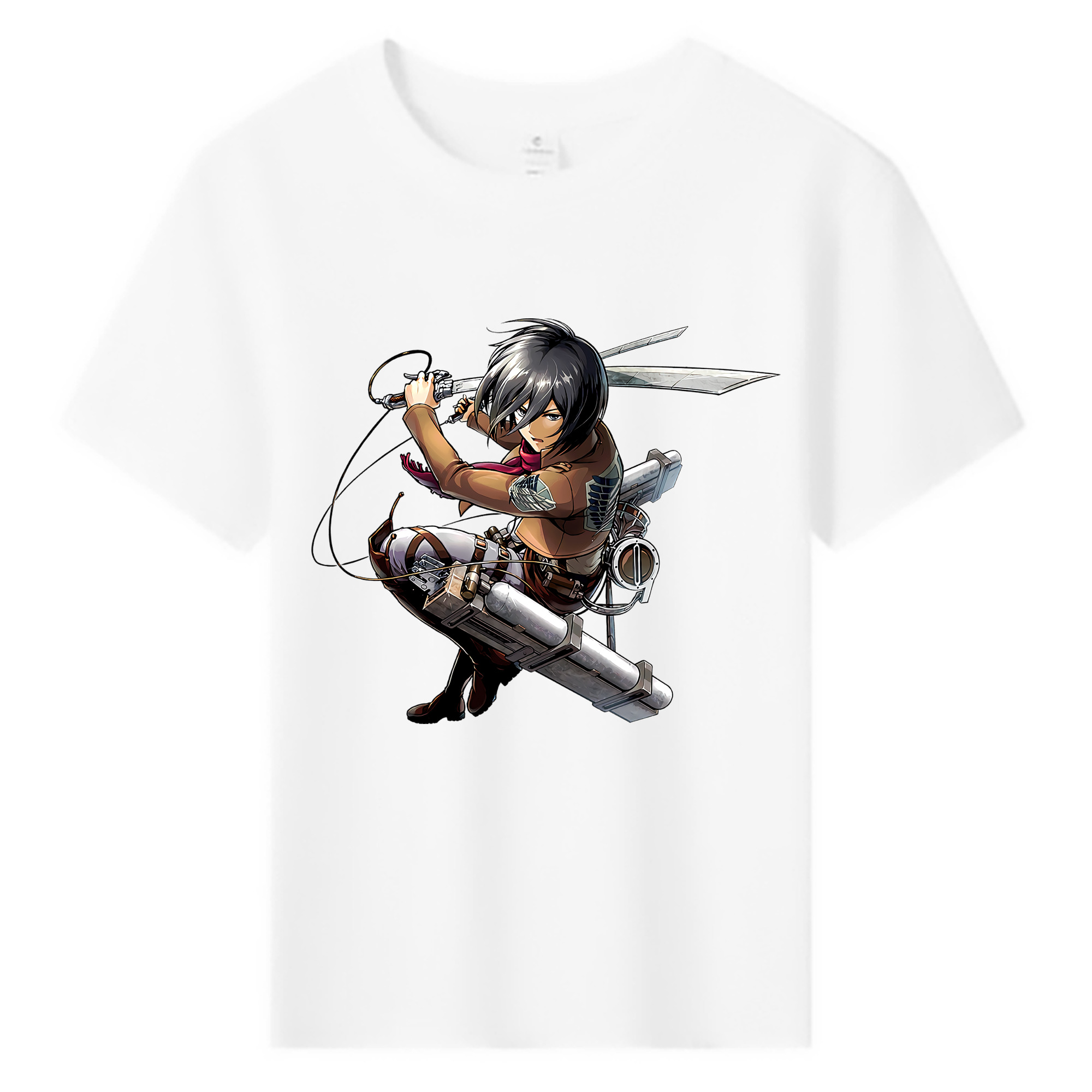 （画像用） 進撃の巨人 ミカサ·アッカーマン Attack on Titan Mikasa Ackerman 綿100％キッズTシャツ（フロントプリント）