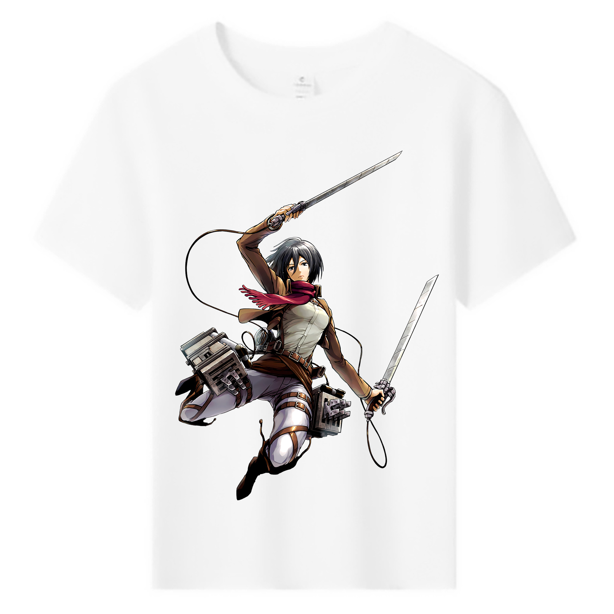 （画像用） 進撃の巨人 ミカサ·アッカーマン Attack on Titan Mikasa Ackerman 綿100％キッズTシャツ（フロントプリント）