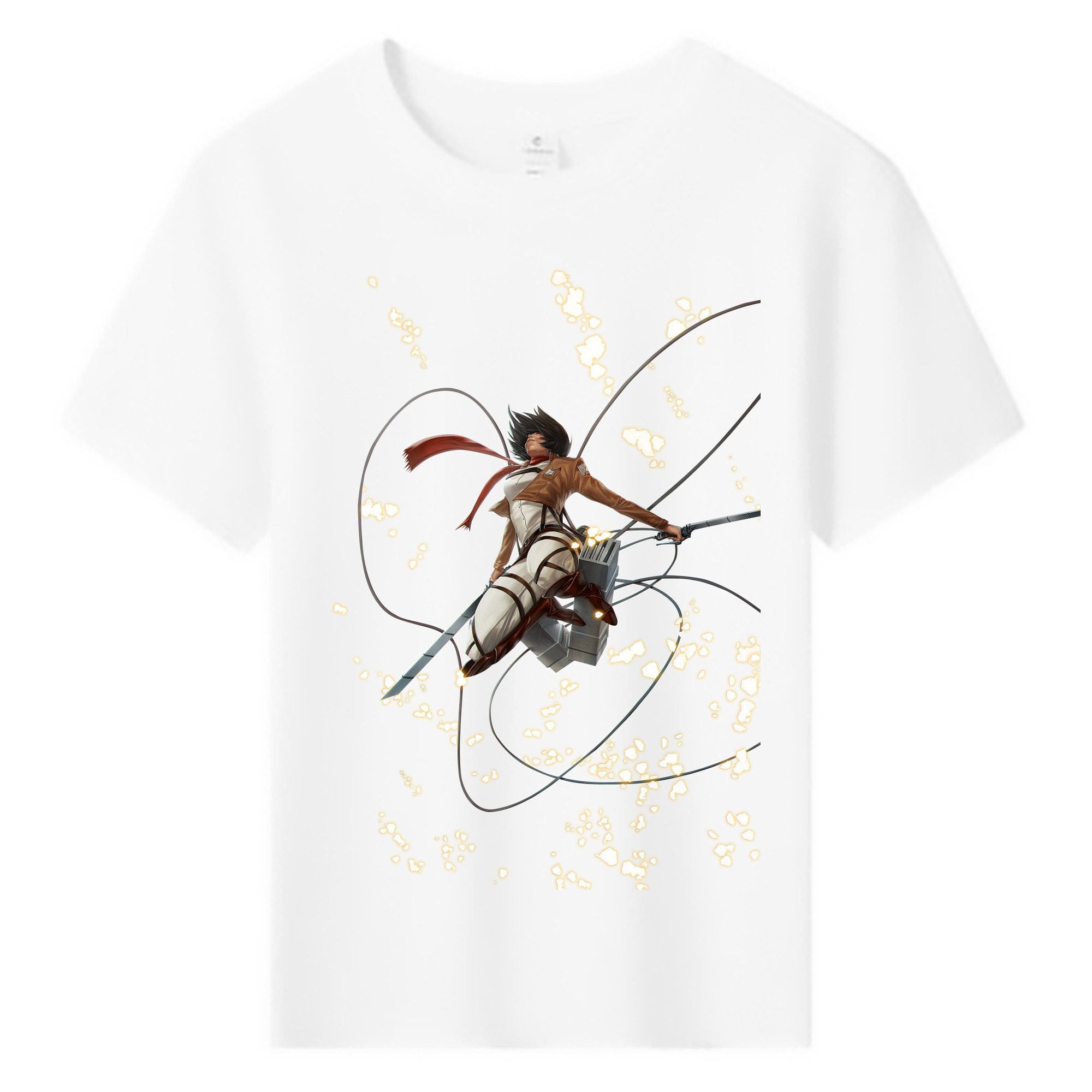 （画像用） 進撃の巨人 ミカサ·アッカーマン Attack on Titan Mikasa Ackerman 綿100％キッズTシャツ（フロントプリント）