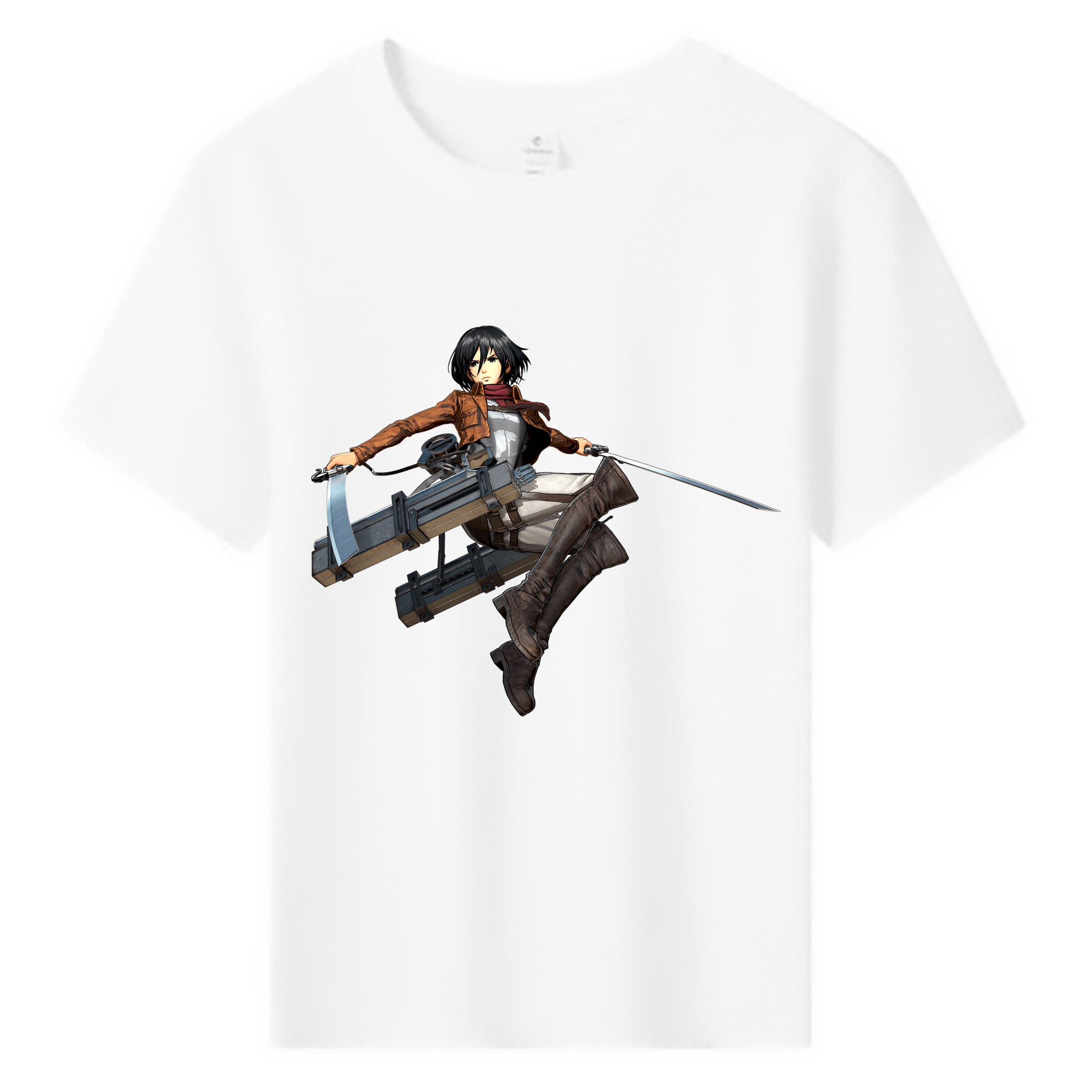 （画像用） 進撃の巨人 ミカサ·アッカーマン Attack on Titan Mikasa Ackerman 綿100％キッズTシャツ（フロントプリント）
